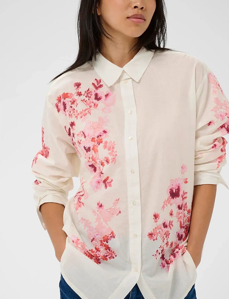 Part Two - AleiaPW SH - long-sleeved shirts - pink shadow flower print - 5