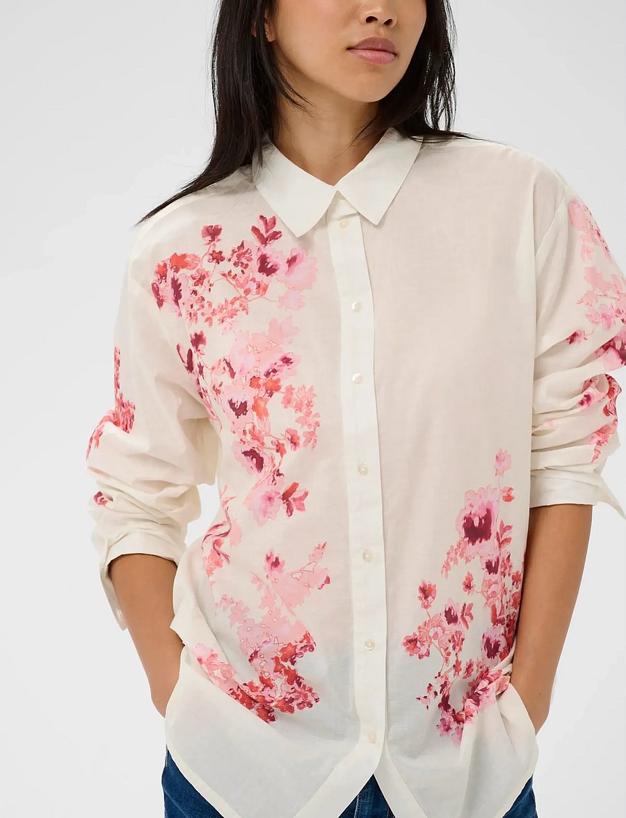 Part Two - AleiaPW SH - langærmede skjorter - pink shadow flower print - 5