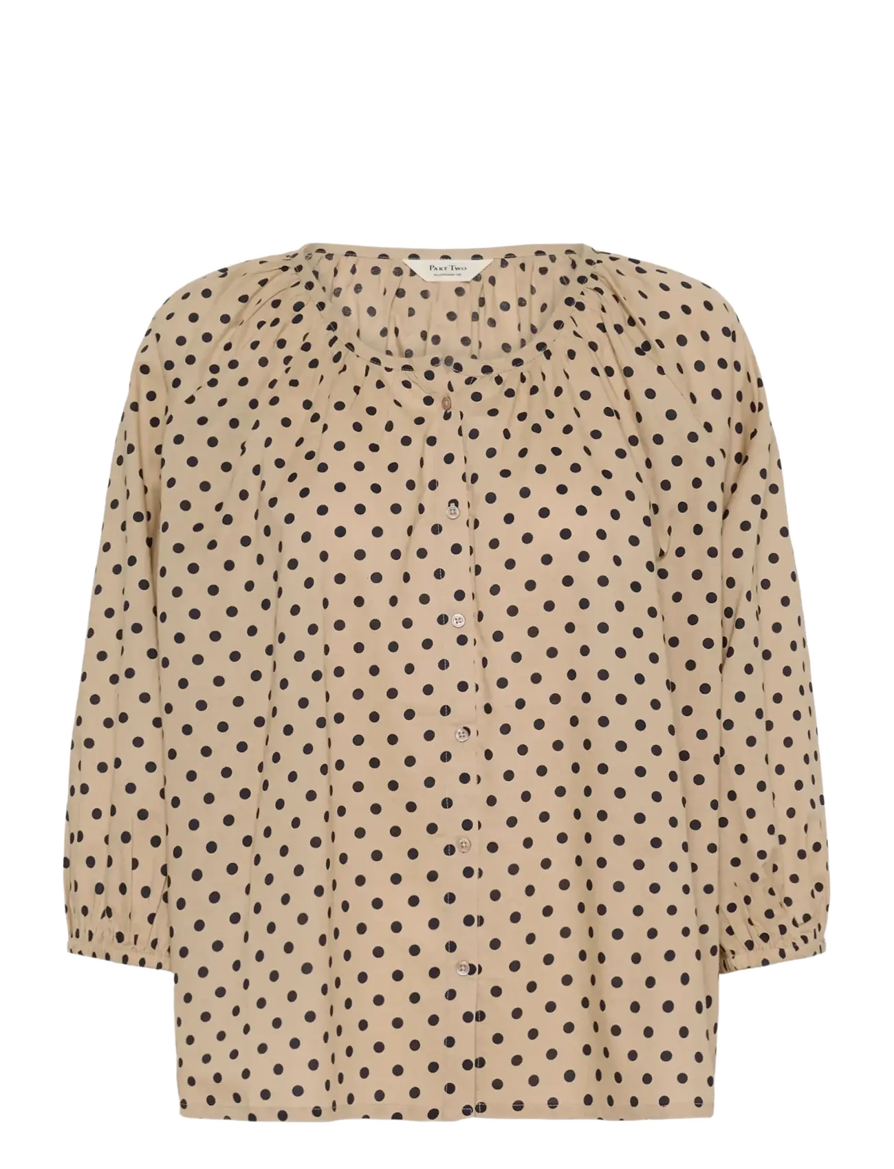 Part Two AlexiPW BL - Blouses & Shirts - BLUE DOT / beige