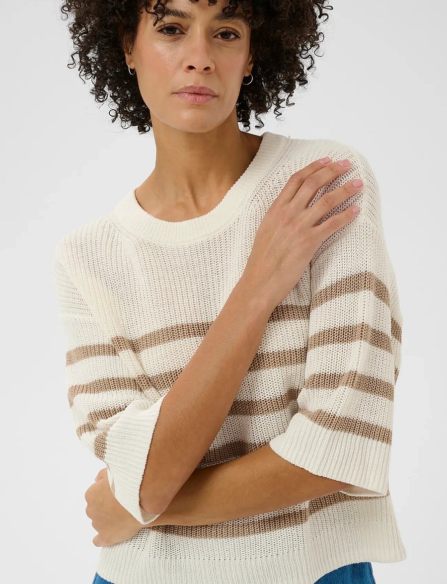 Part Two - AlizaPW PU - striktrøjer - whisper white/silver mink - 5
