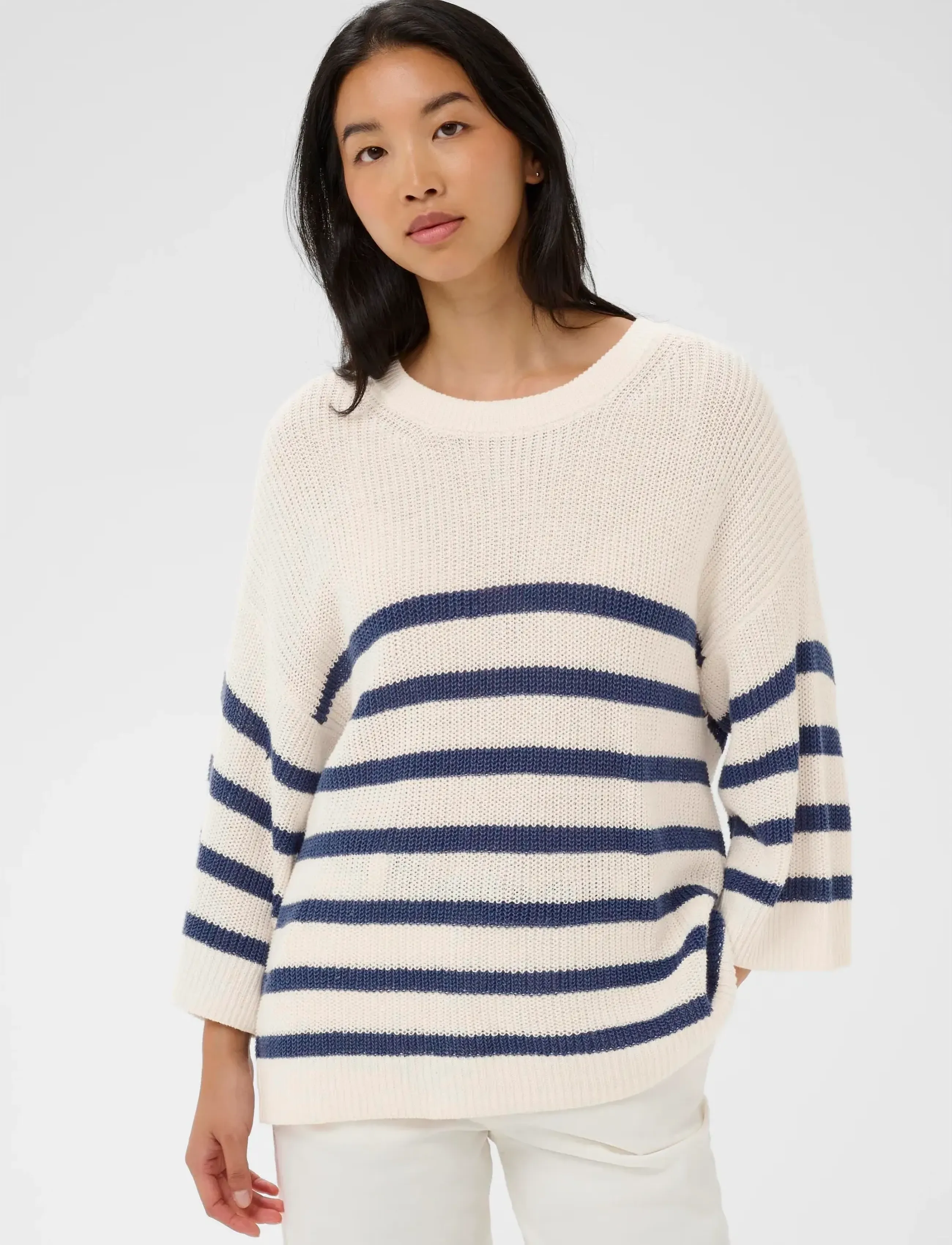 Part Two AlizaPW PU - Kläder - BLUE STRIPE / cream