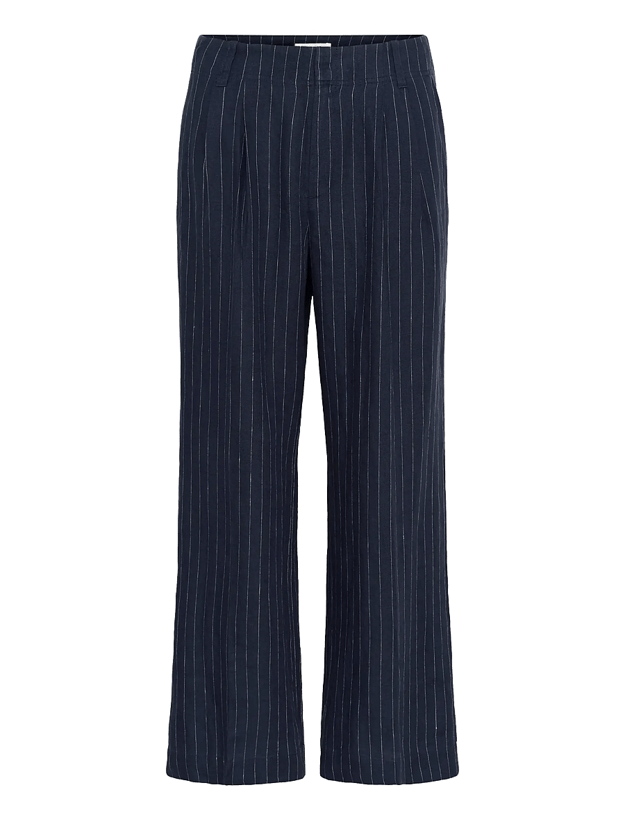 Part Two - AliyaPW PA - bukser med brede ben - blue nights pinstripe - 1