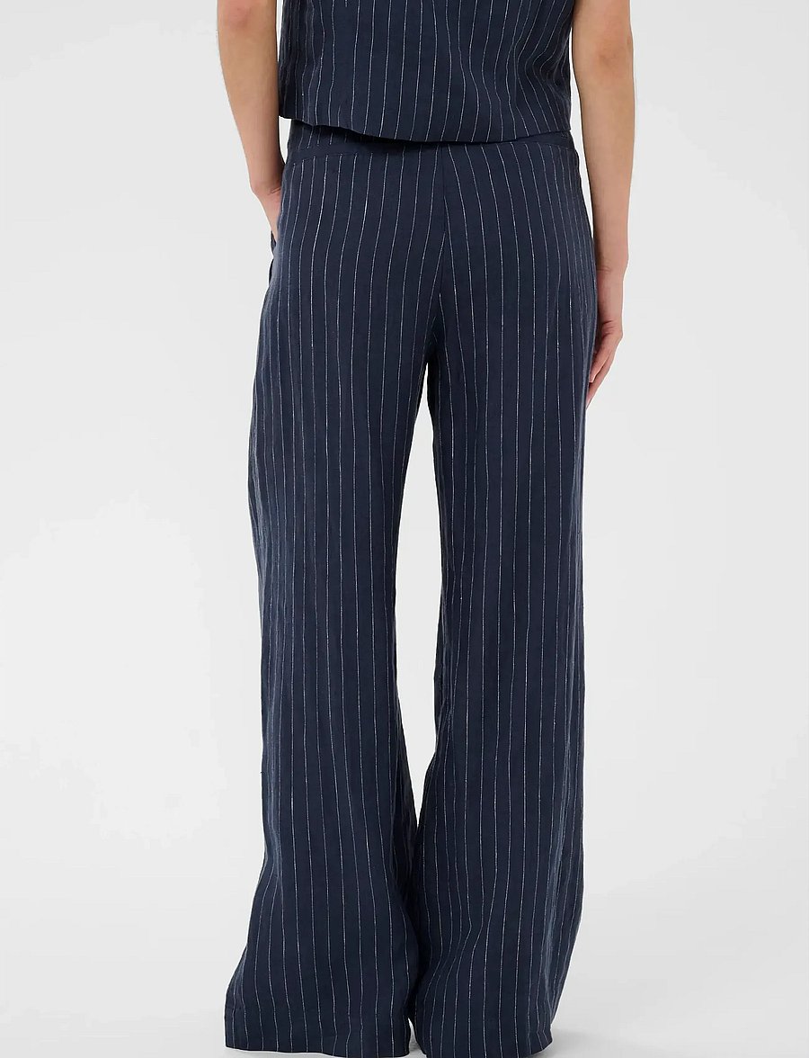 Part Two - AliyaPW PA - bukser med brede ben - blue nights pinstripe - 4