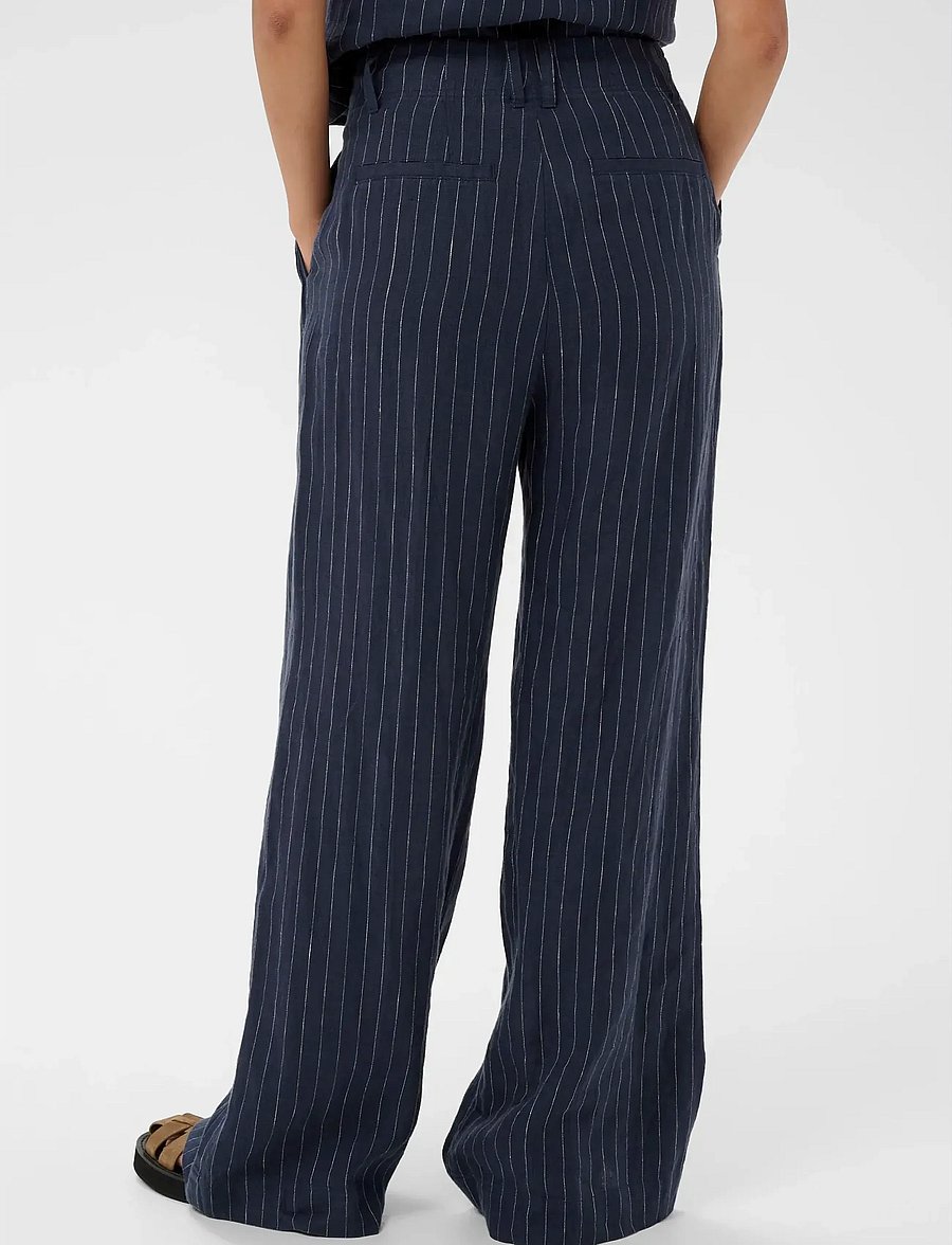 Part Two - AliyaPW PA - bukser med brede ben - blue nights pinstripe - 5