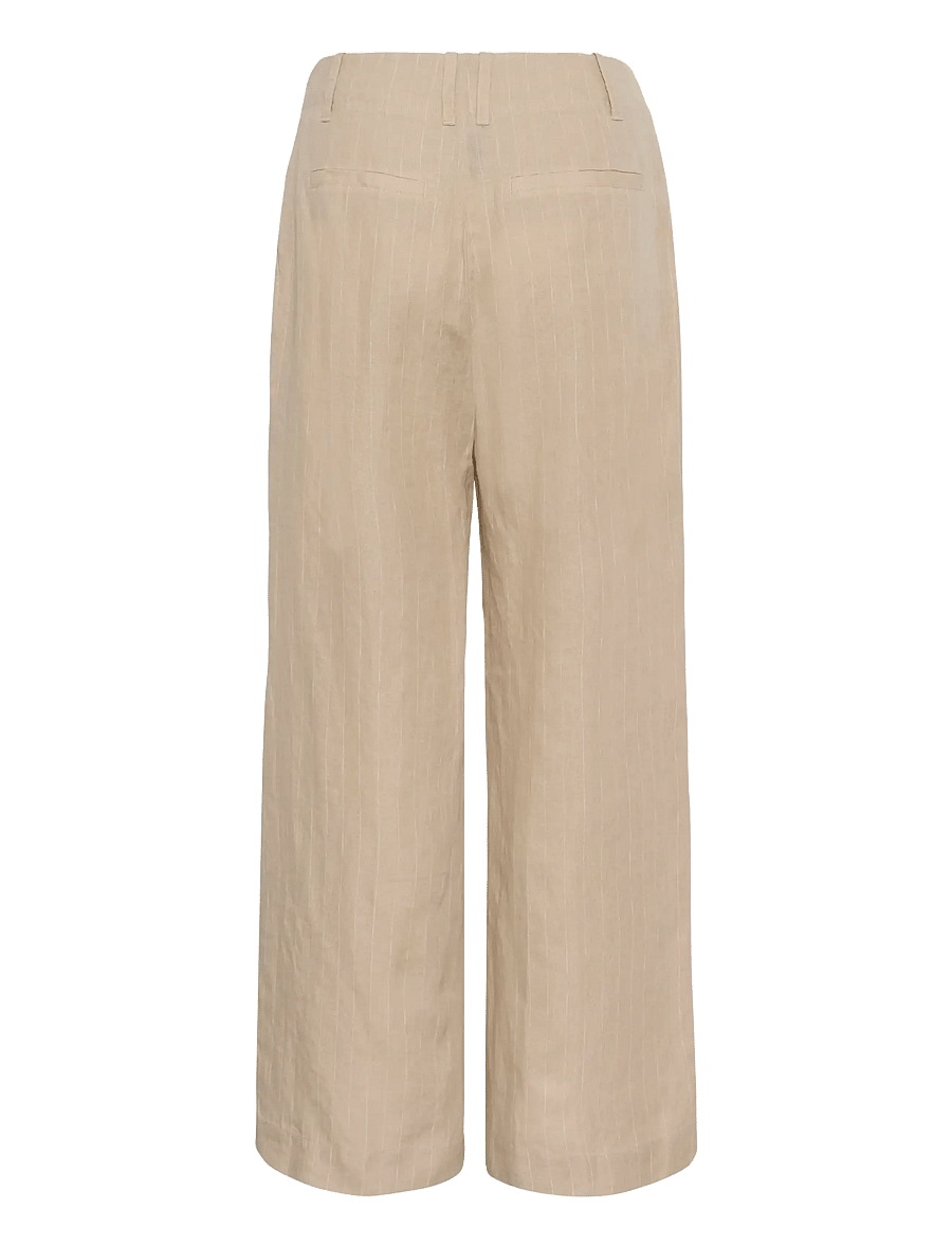 Part Two - AliyaPW PA - wide leg trousers - neutral pinstripe - 2