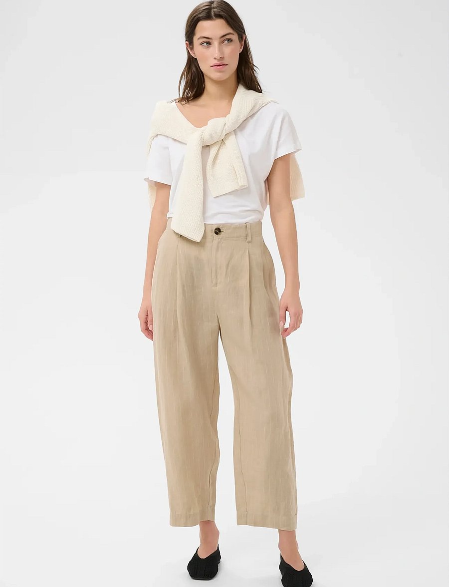 Part Two - NettasPW PA - barrel-bukser - neutral pinstripe - 3