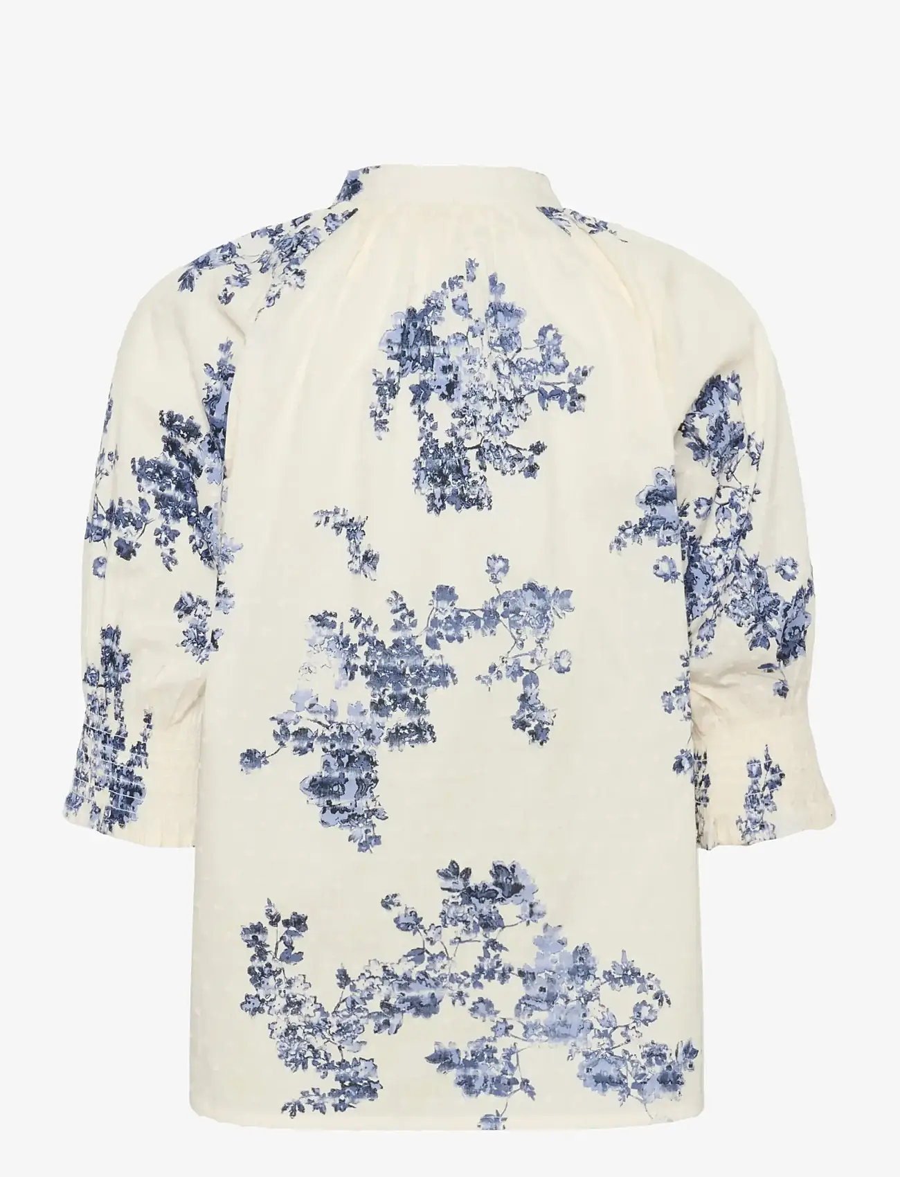 Part Two - AlmeraPW SH - kurzämlige blusen - blue shadow flower print - 2