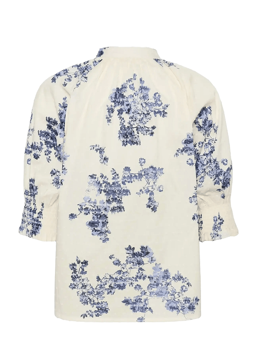Part Two - AlmeraPW SH - kortærmede bluser - blue shadow flower print - 2