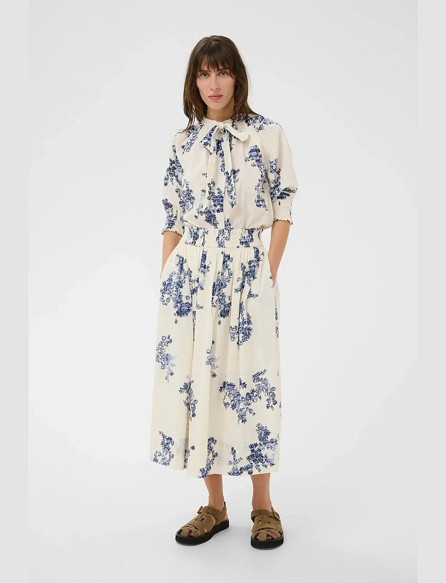 Part Two - AlmeraPW SH - kortærmede bluser - blue shadow flower print - 4