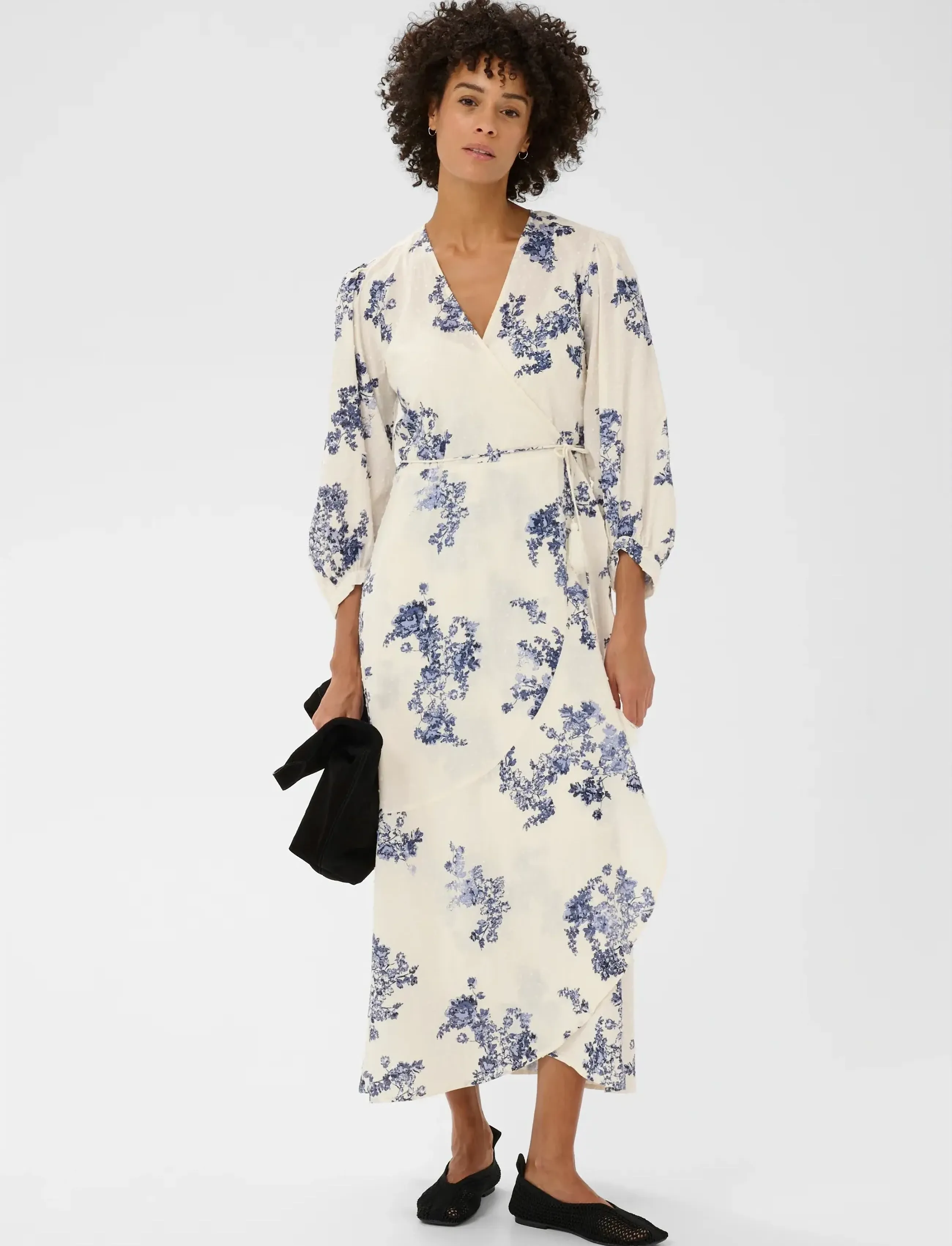 Part Two AlyaPW DR - Tøj - BLUE SHADOW FLOWER PRINT / cream