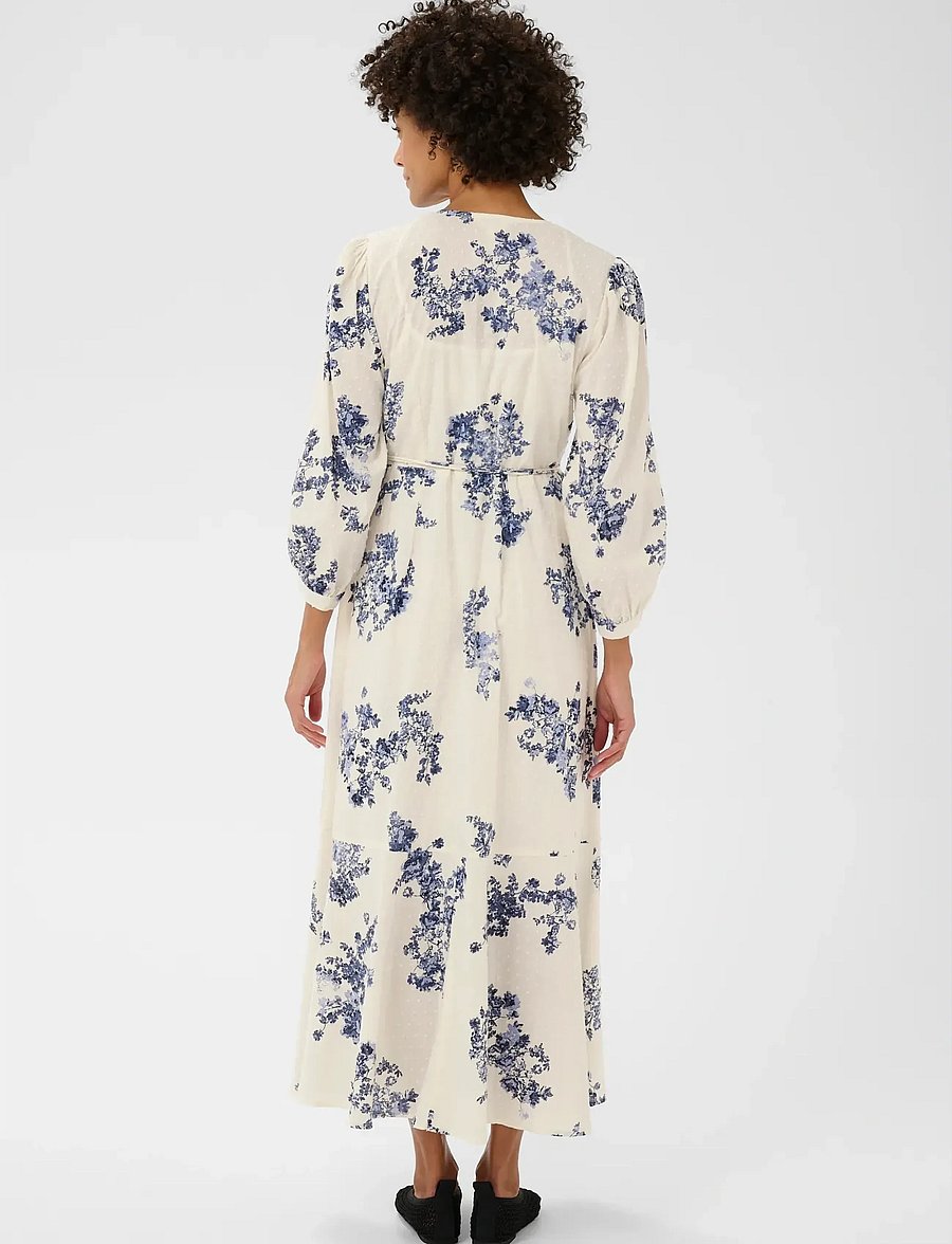 Part Two - AlyaPW DR - slå-om-kjoler - blue shadow flower print - 3