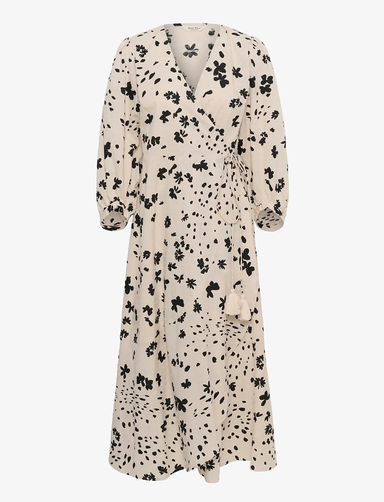 Part Two - AlyaPW DR - wickelkleider - black dot flower print - 1