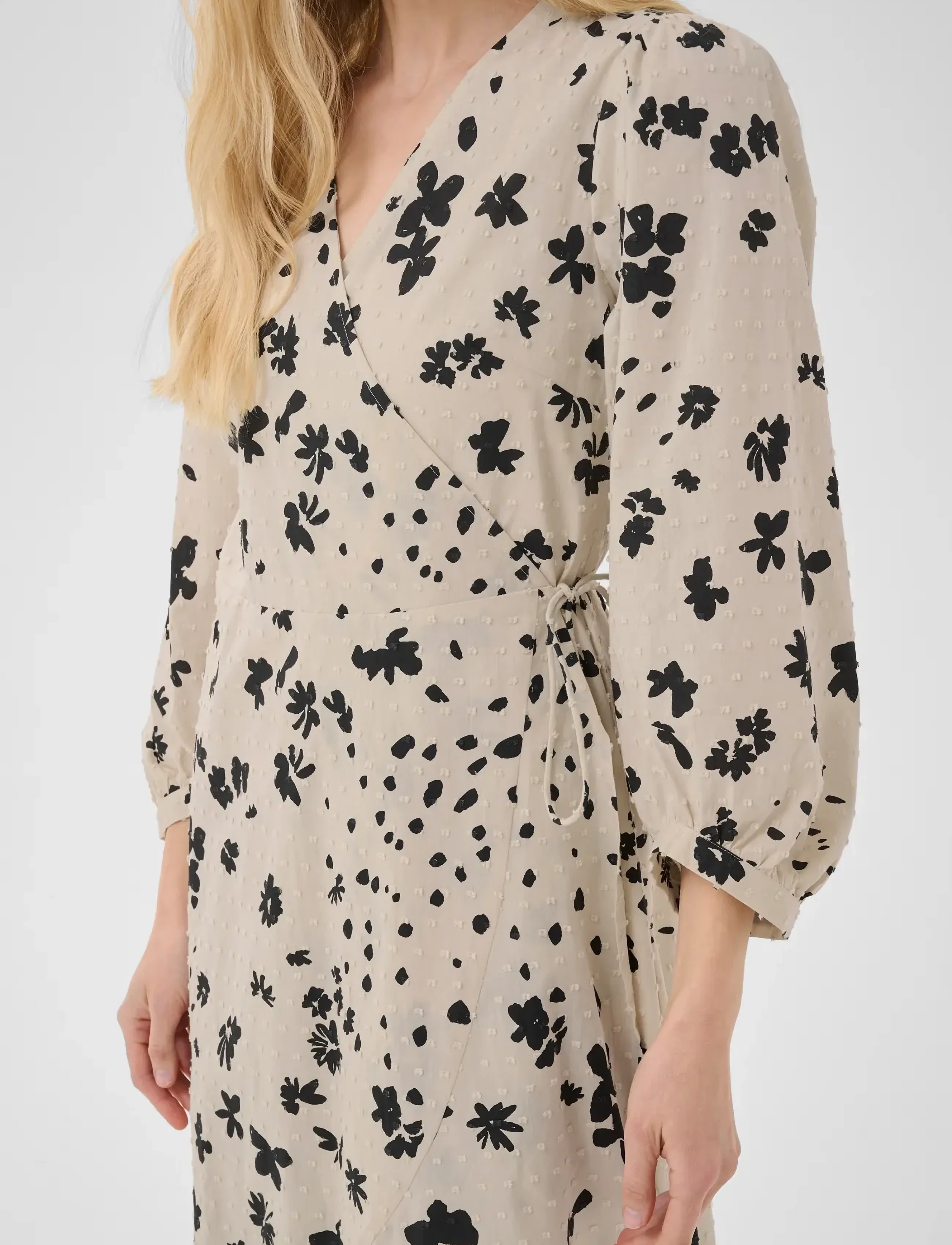 Part Two - AlyaPW DR - omlottklänningar - black dot flower print - 5