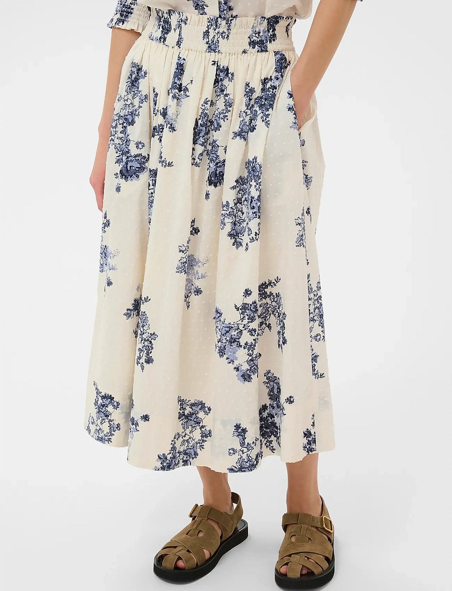 Part Two - AmaiaPW SK - midiseelikud - blue shadow flower print - 0
