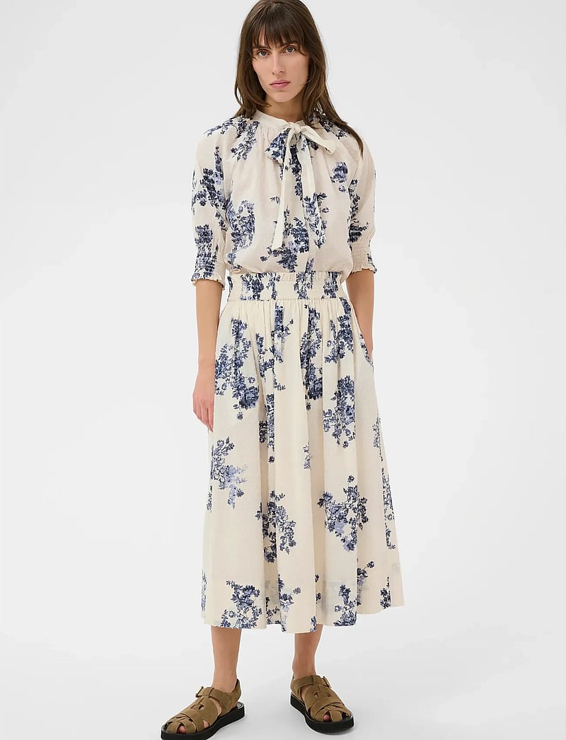 Part Two - AmaiaPW SK - midi-röcke - blue shadow flower print - 3