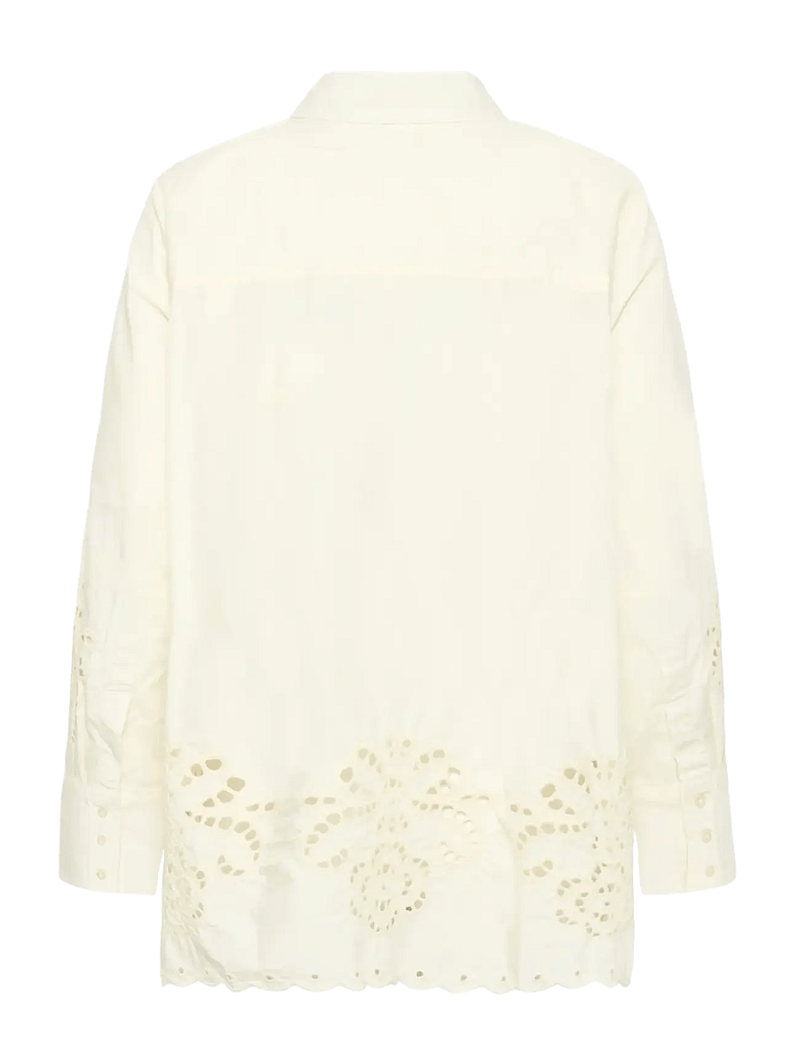 Part Two - AnnalinePW SH - langærmede skjorter - whisper white - 2