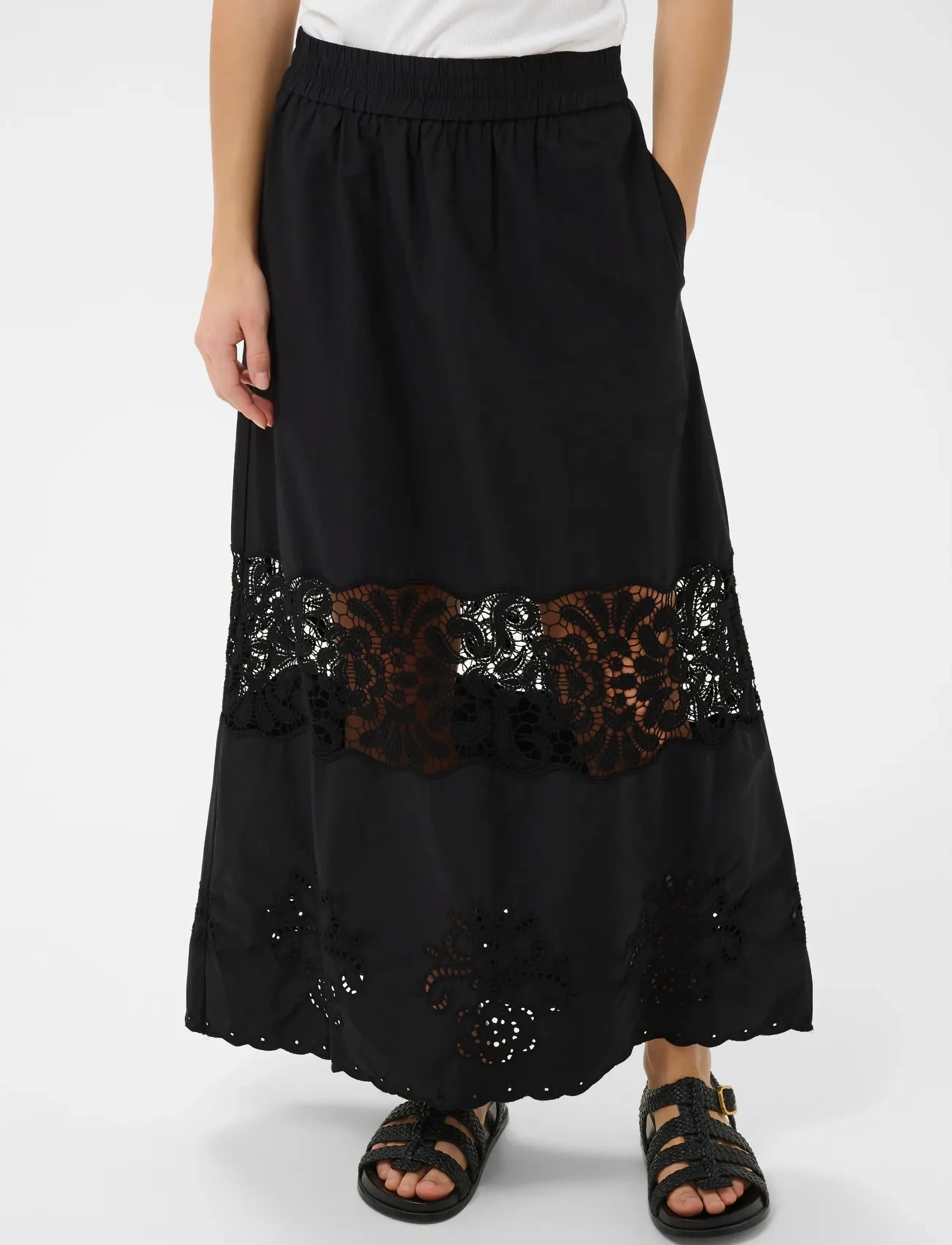 Part Two AnciaPW SK - Midi-Röcke - BLACK / black