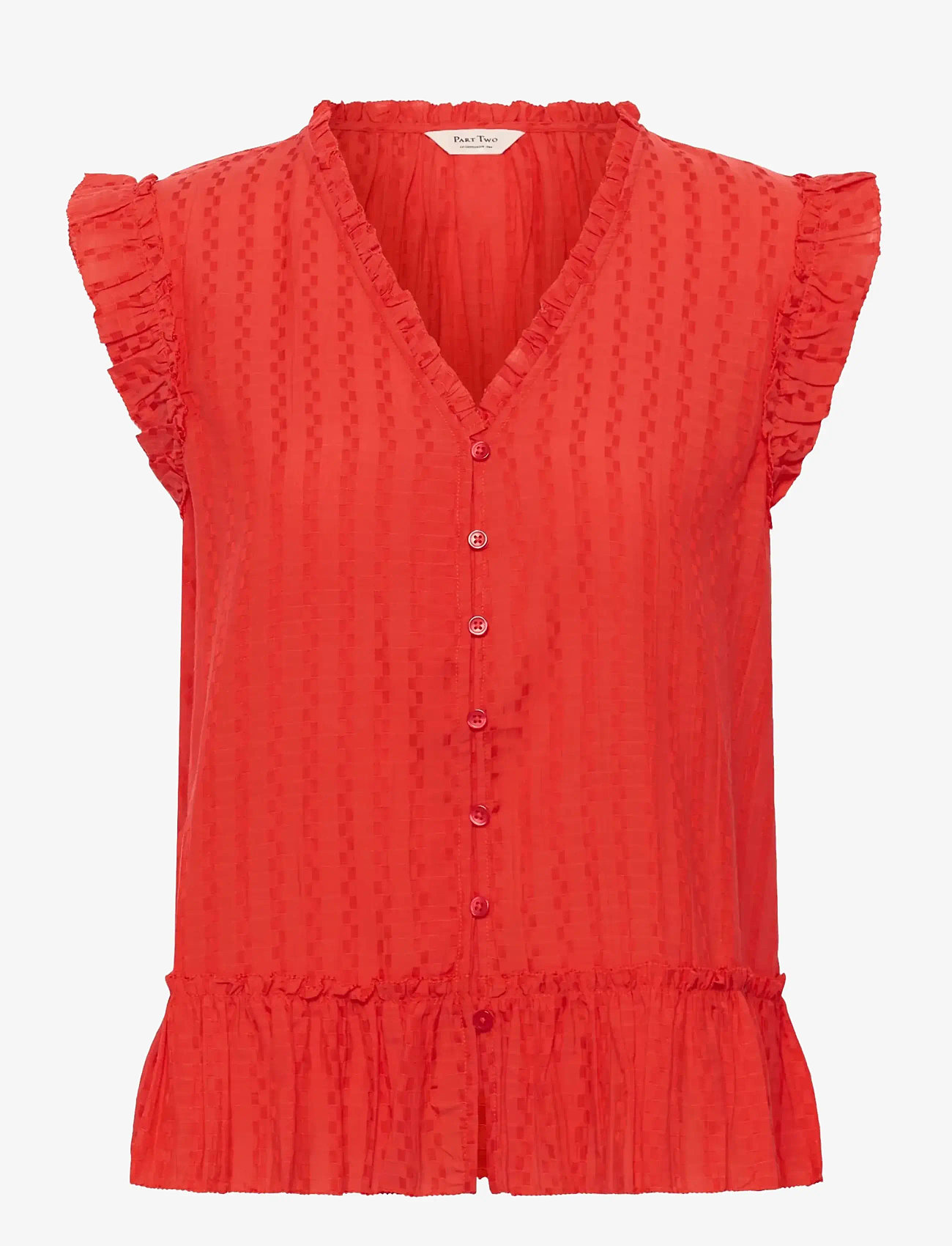 Part Two - AnekaPW BL - varrukateta pluusid - poppy red - 1