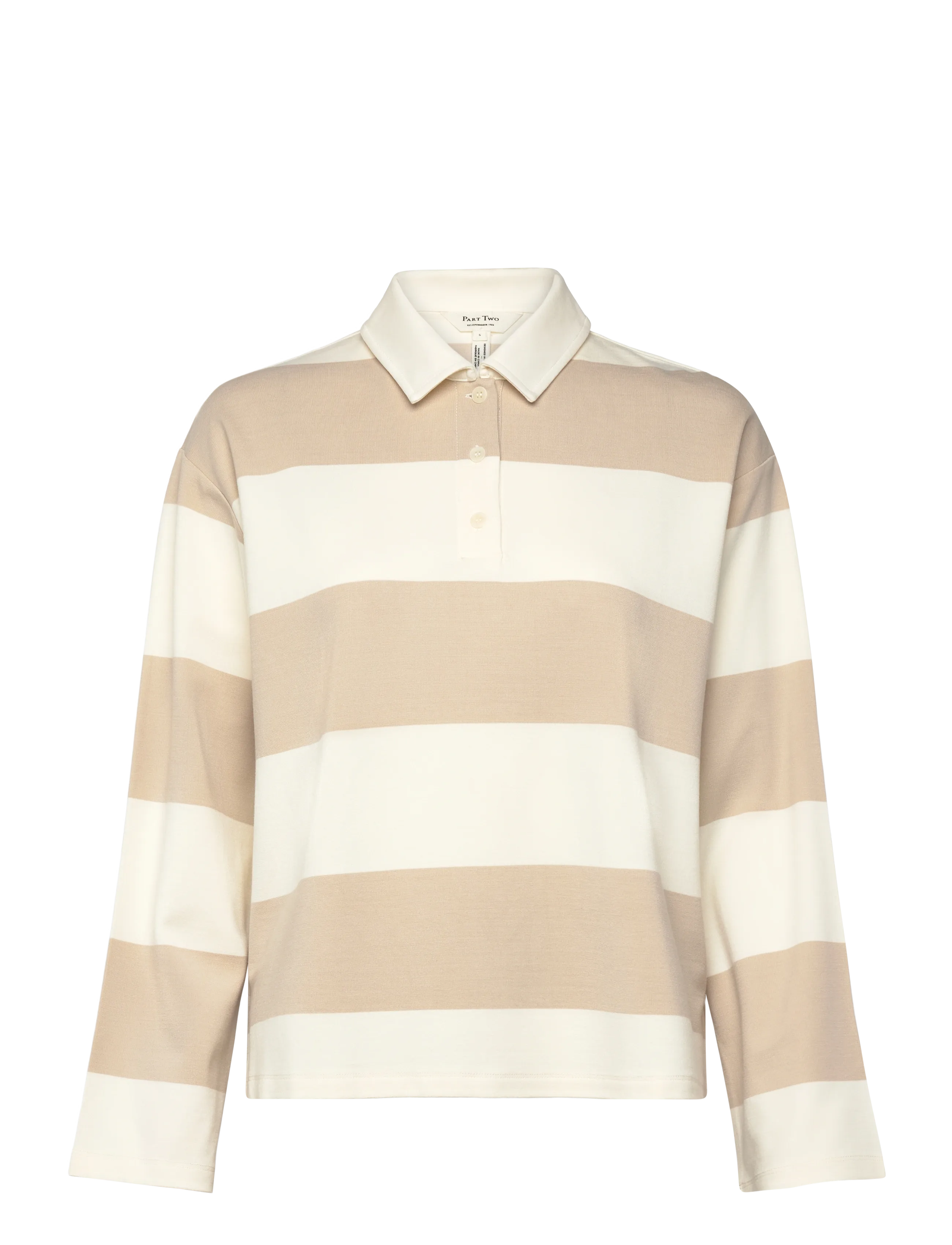 Part Two - AmariPW TS - polo shirts - cement stripe - 1