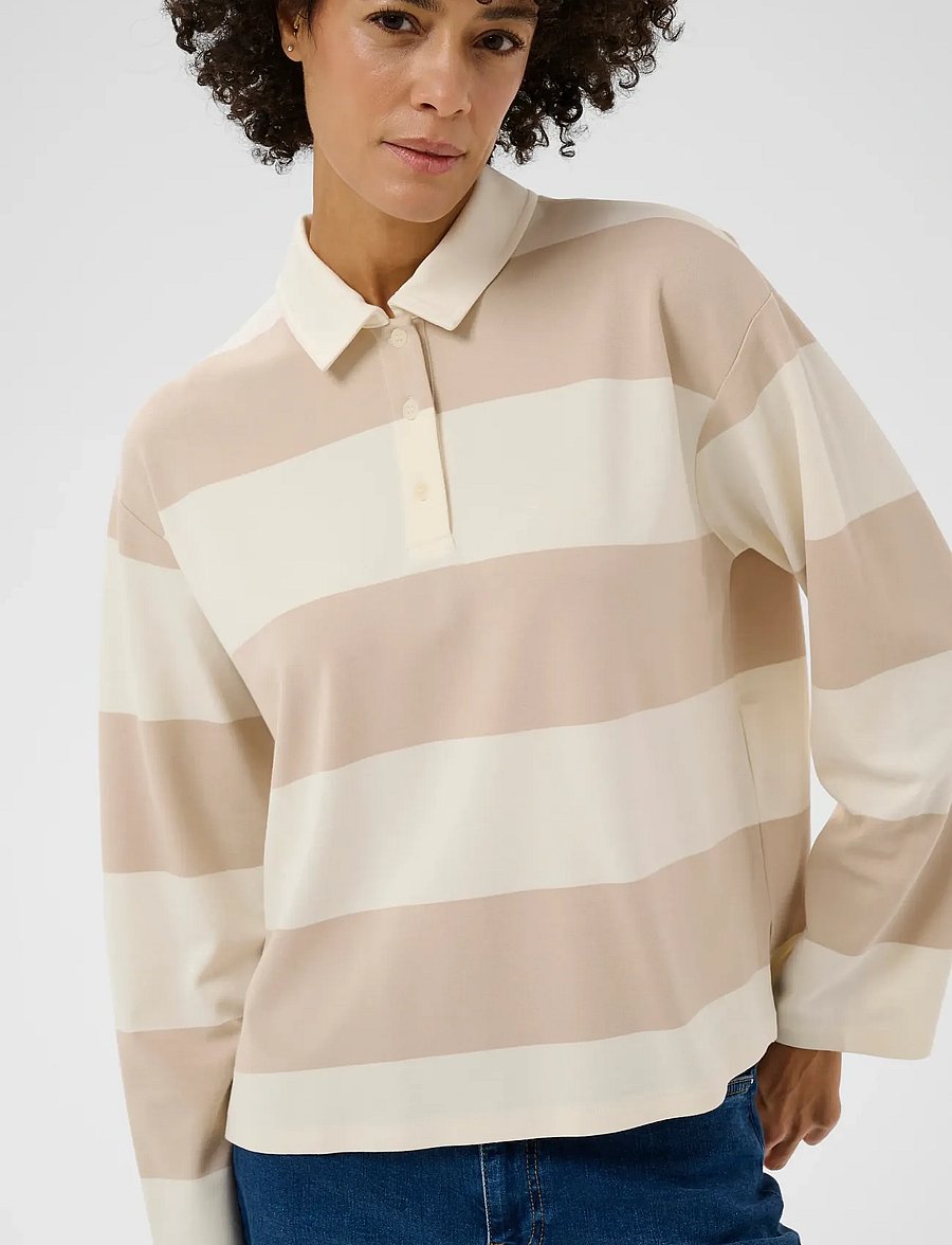 Part Two - AmariPW TS - poloshirts - cement stripe - 5