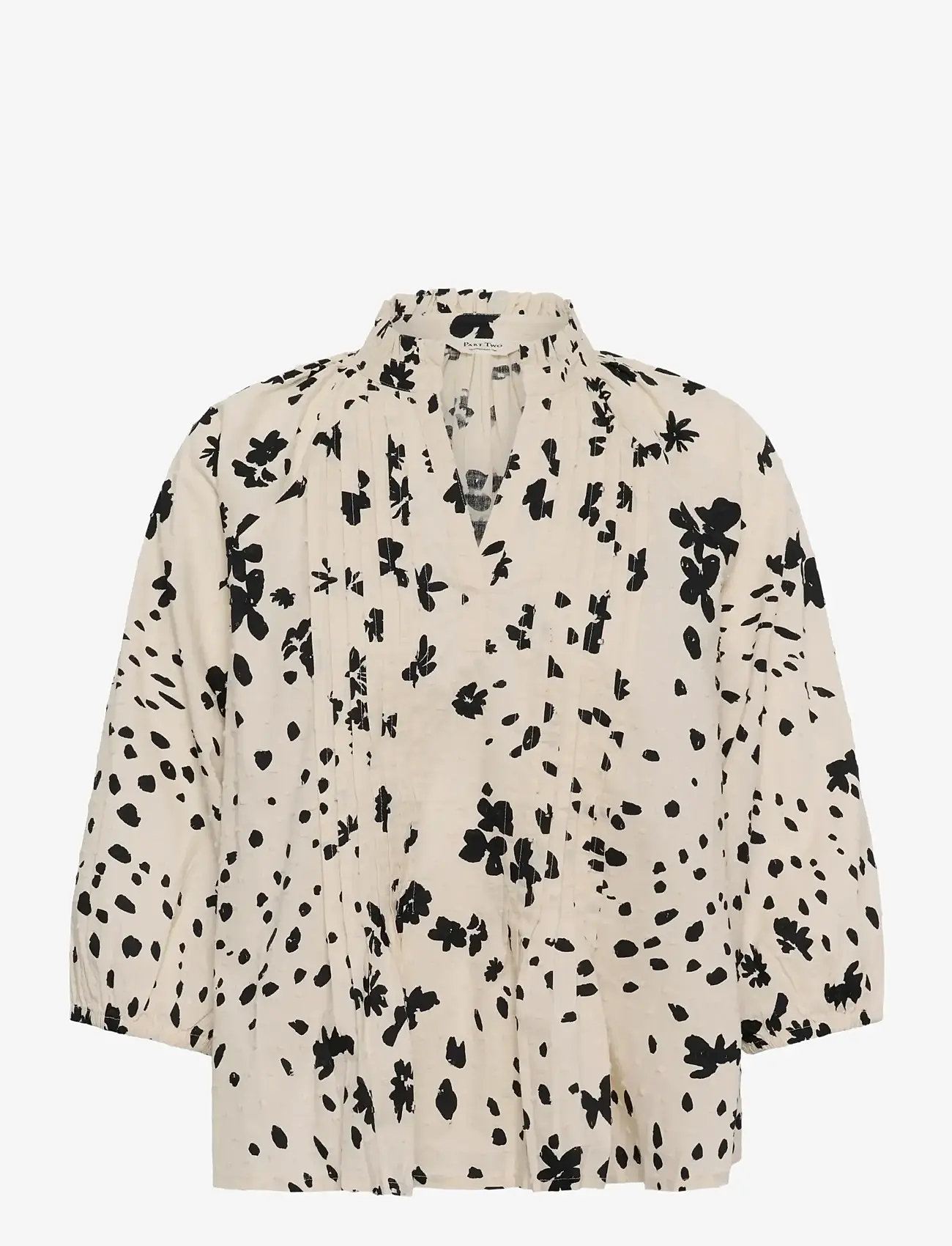 Part Two AlettaPW BL - Tøj - BLACK DOT FLOWER PRINT / cream