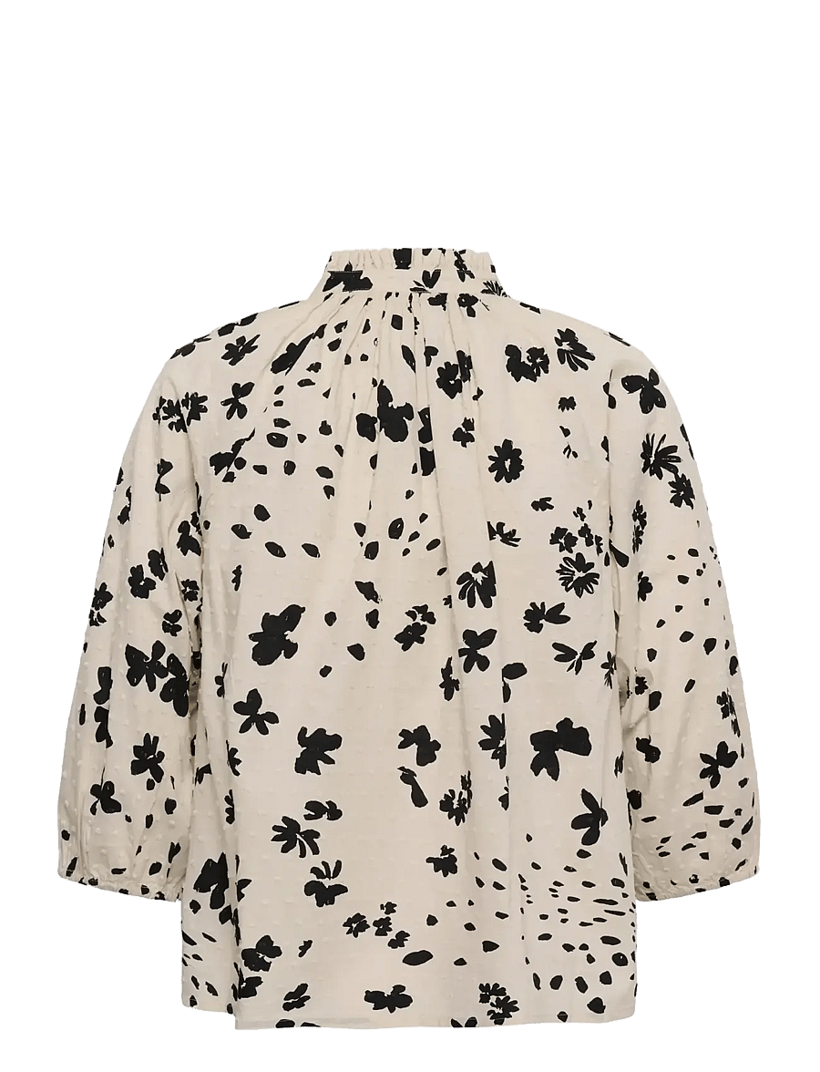 Part Two - AlettaPW BL - koszule z długimi rękawami - black dot flower print - 2