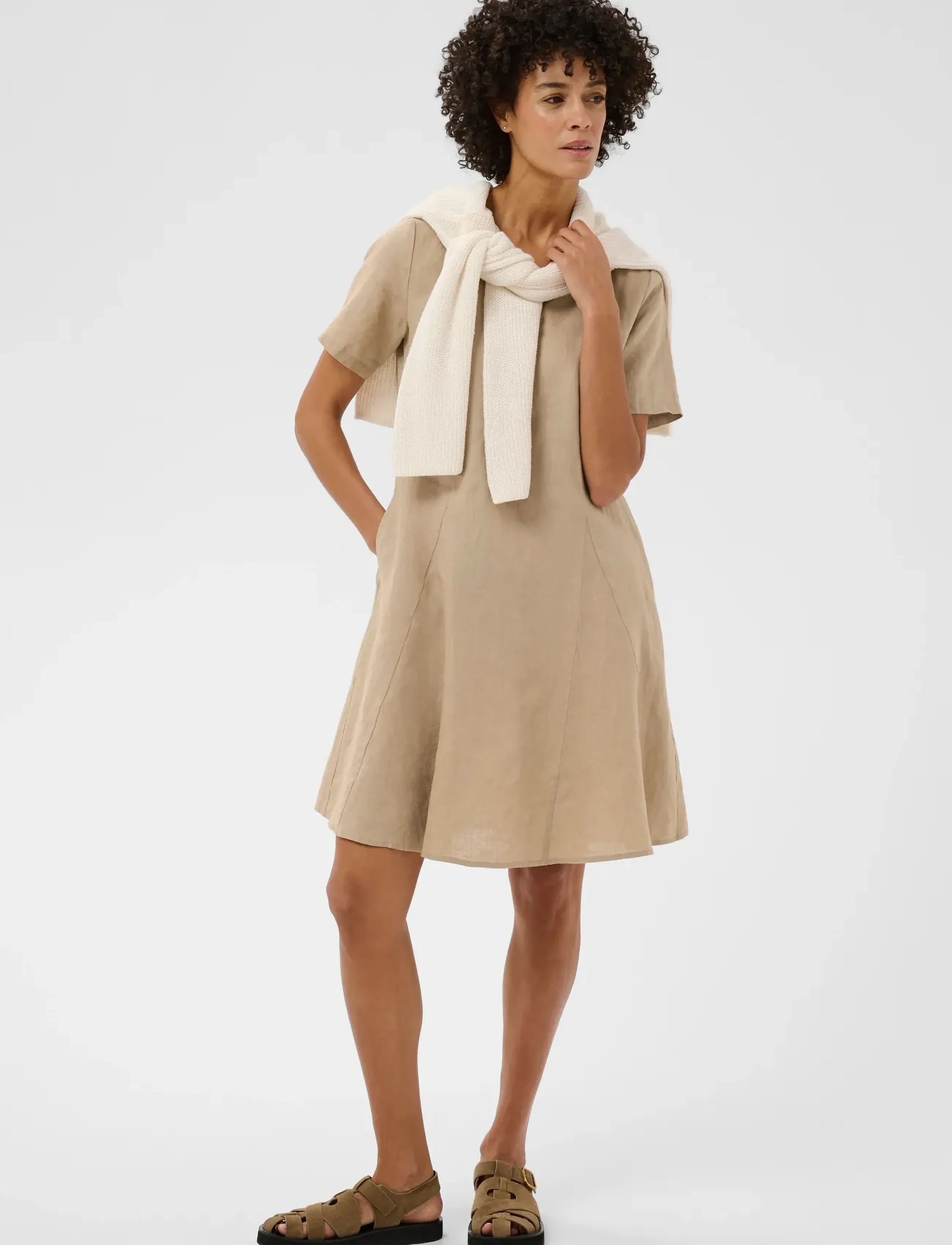 Part Two AminasaPW DR - Sommerkleider - SILVER MINK / beige