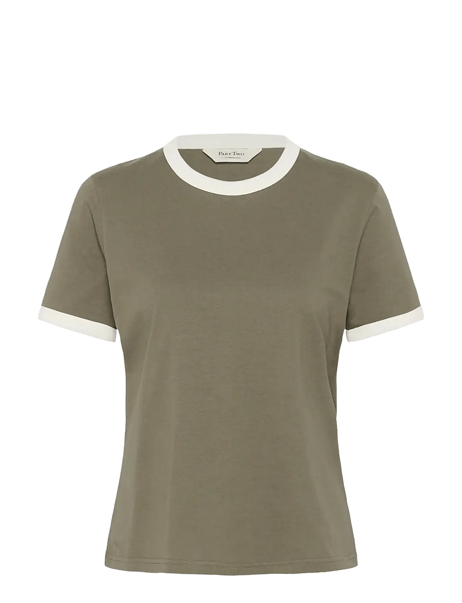 Part Two - AngelitaPW TS - t-shirts - smokey olive/whisper white - 1