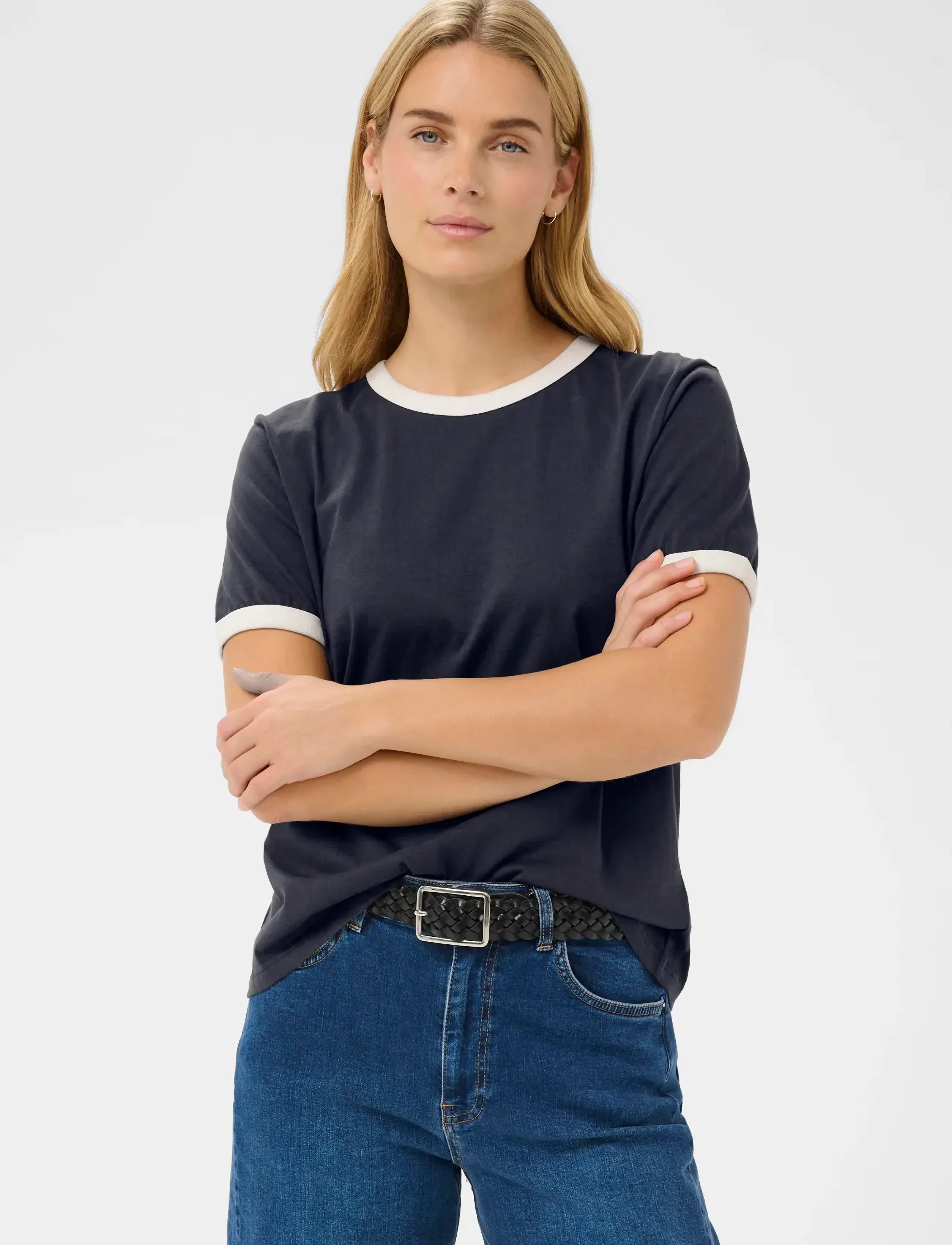 Part Two AngelitaPW TS - T-Shirts & Tops - NAVY/WHISPER WHITE / navy