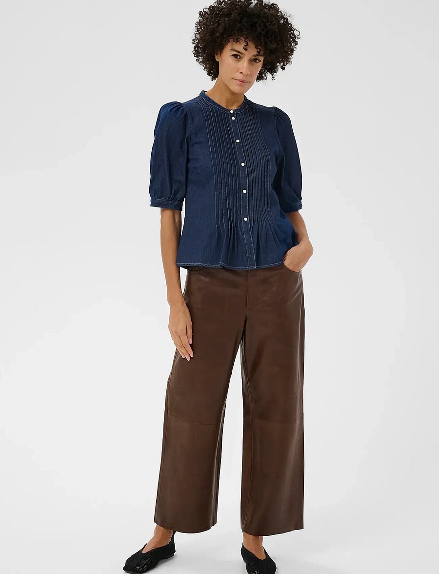 Part Two - AlesiaPW SH - denimskjorter - dark blue denim - 3