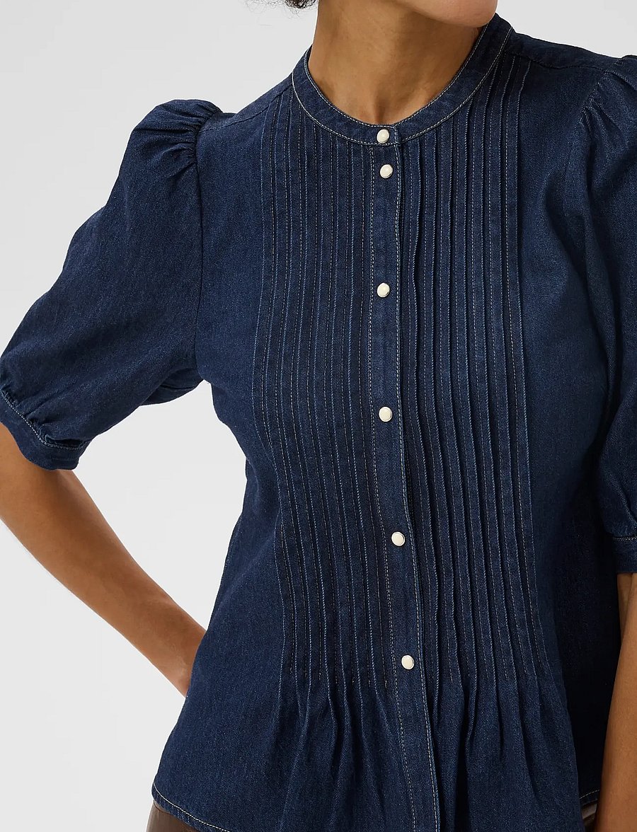 Part Two - AlesiaPW SH - denimskjorter - dark blue denim - 4
