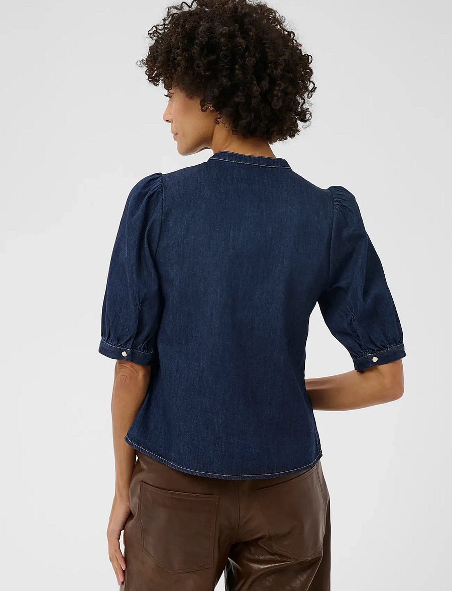 Part Two - AlesiaPW SH - denimskjorter - dark blue denim - 5
