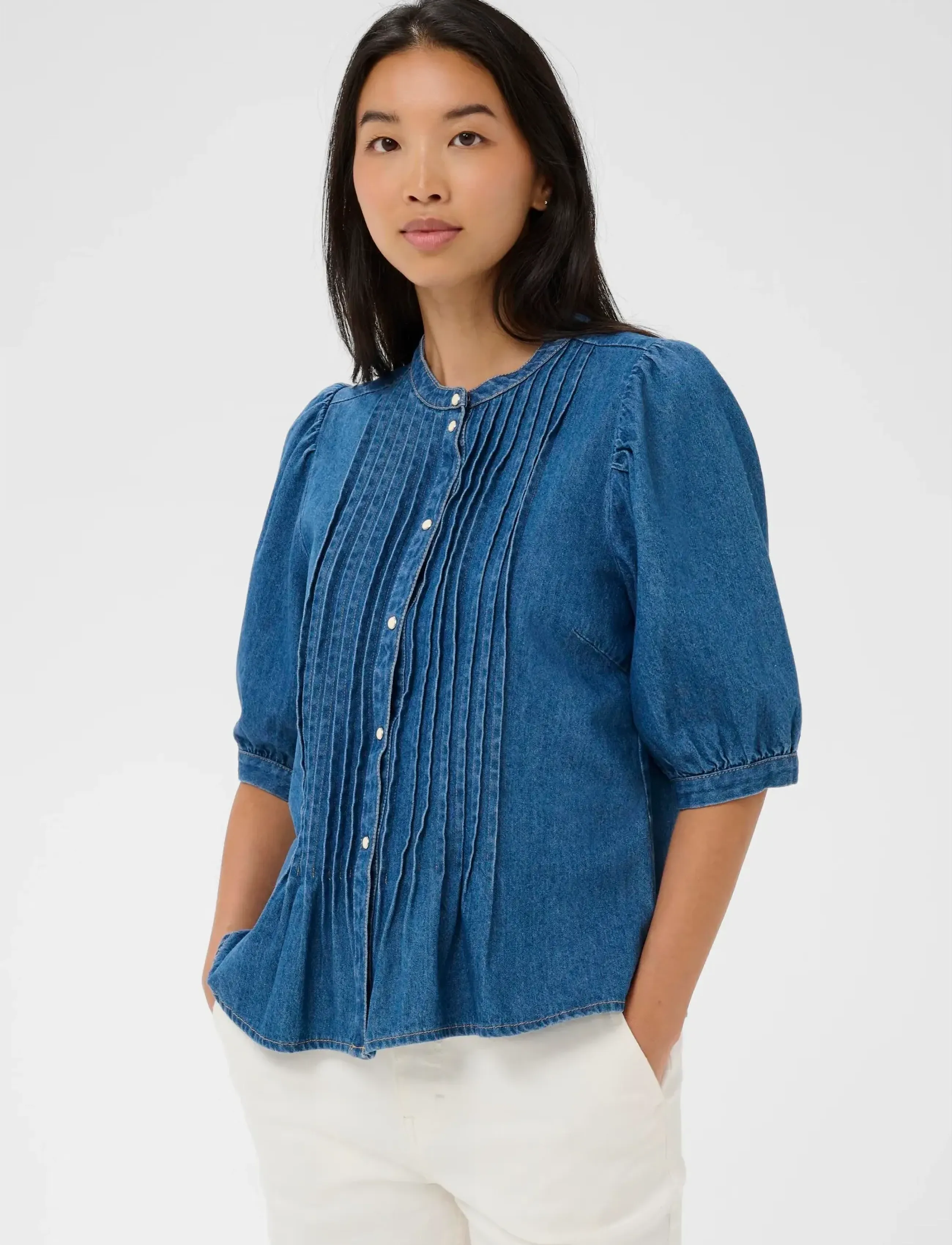 Part Two AlesiaPW SH - Kläder - MEDIUM BLUE DENIM / blue