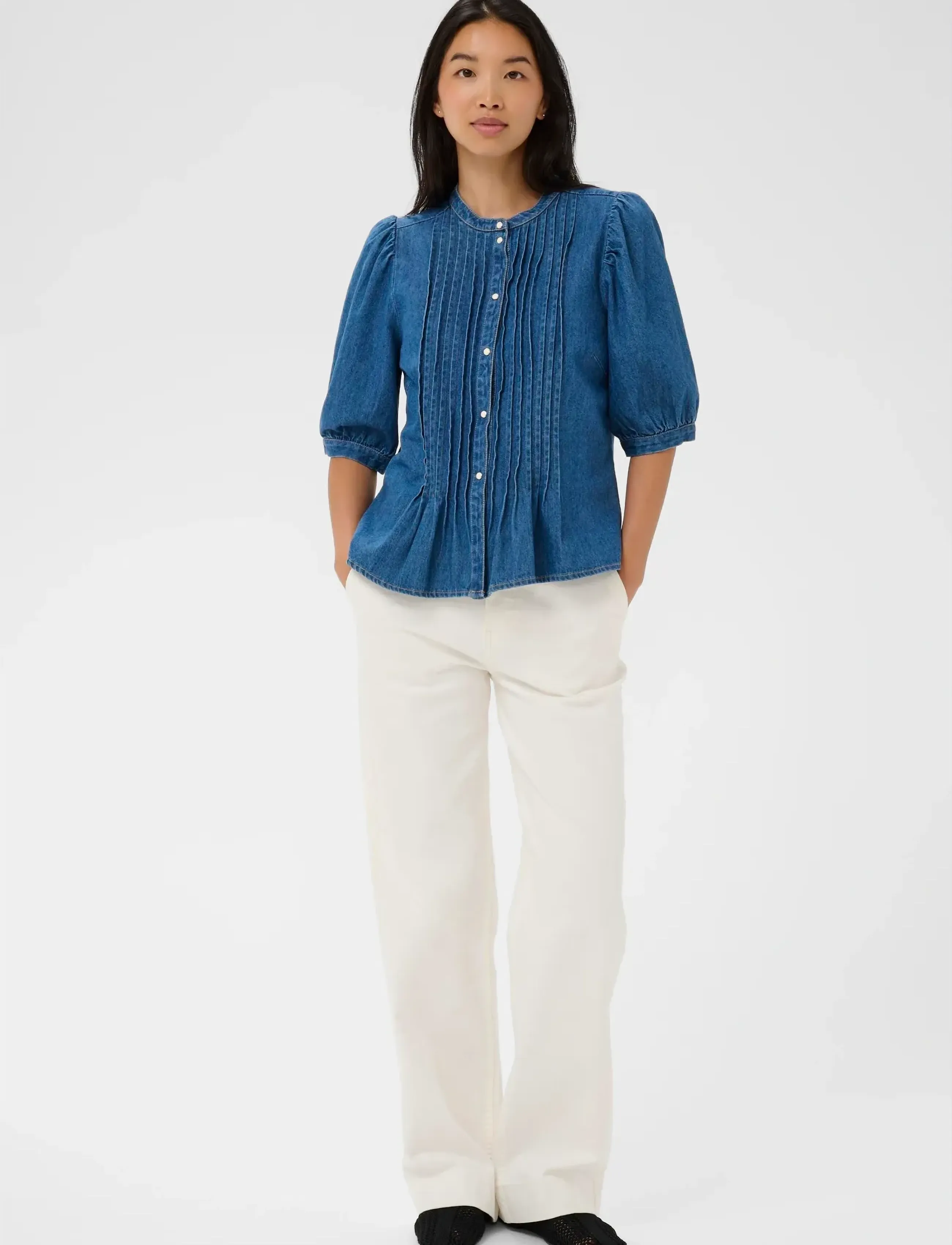 Part Two - AlesiaPW SH - denimskjorter - medium blue denim - 3