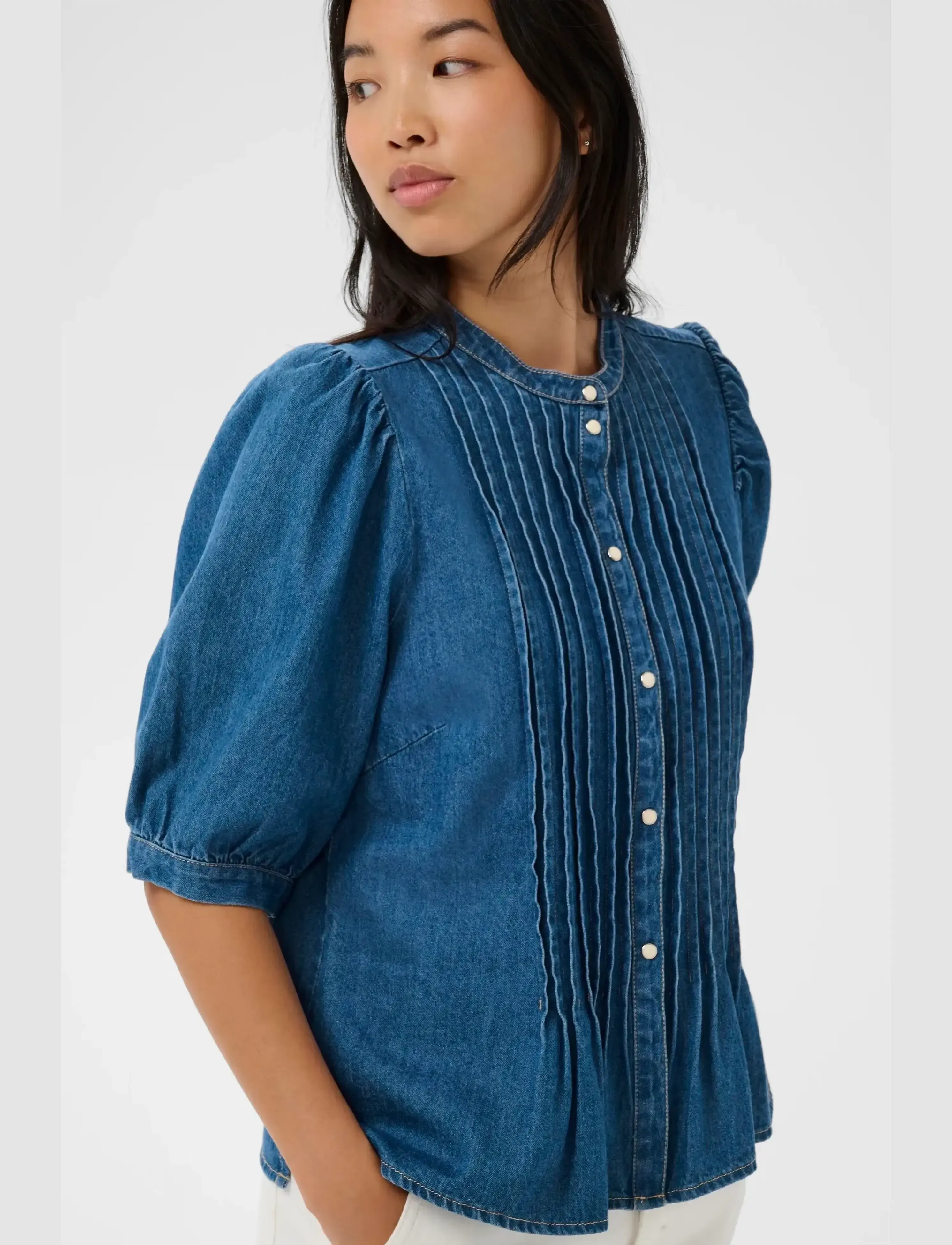 Part Two - AlesiaPW SH - denimskjorter - medium blue denim - 5