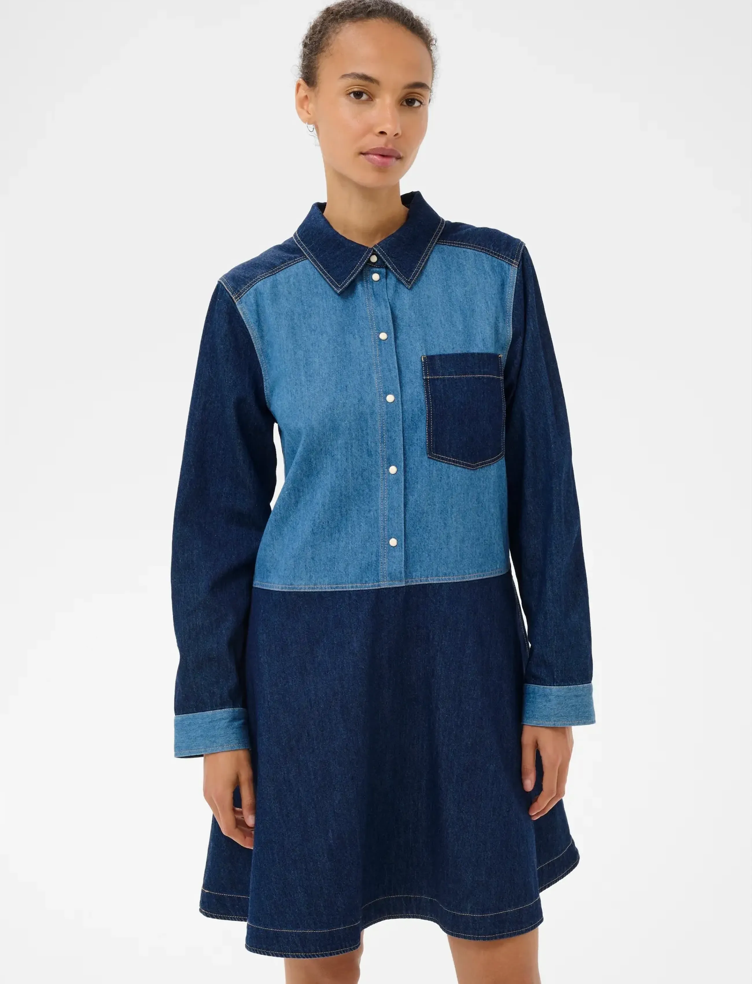 Part Two AugustinePW DR - Kläder - COLOUR BLOCK DENIM / blue