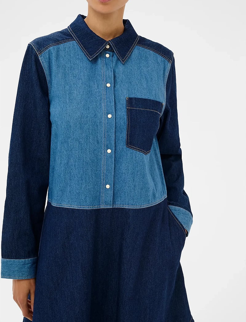 Part Two - AugustinePW DR - hemdkleider - colour block denim - 5