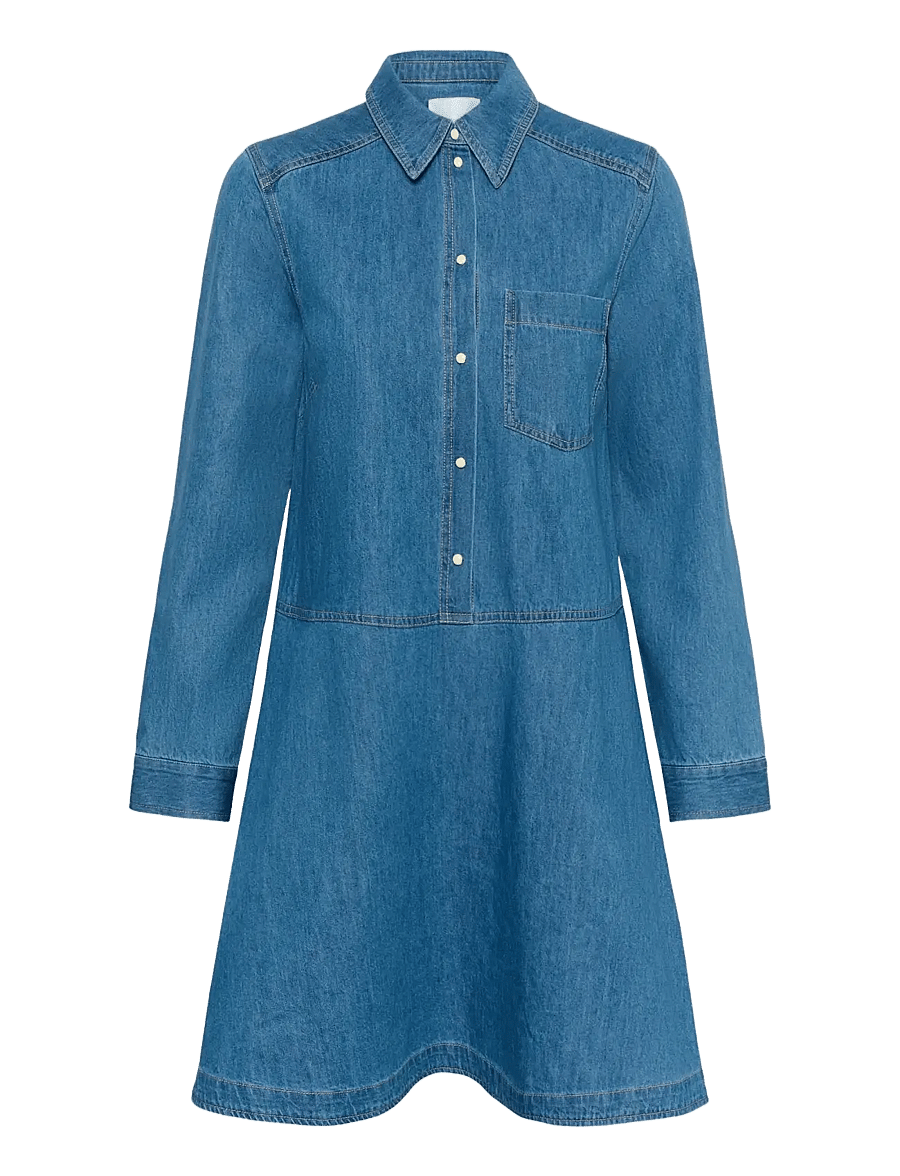Part Two - AugustinePW DR - skjortklänningar - medium blue denim - 1