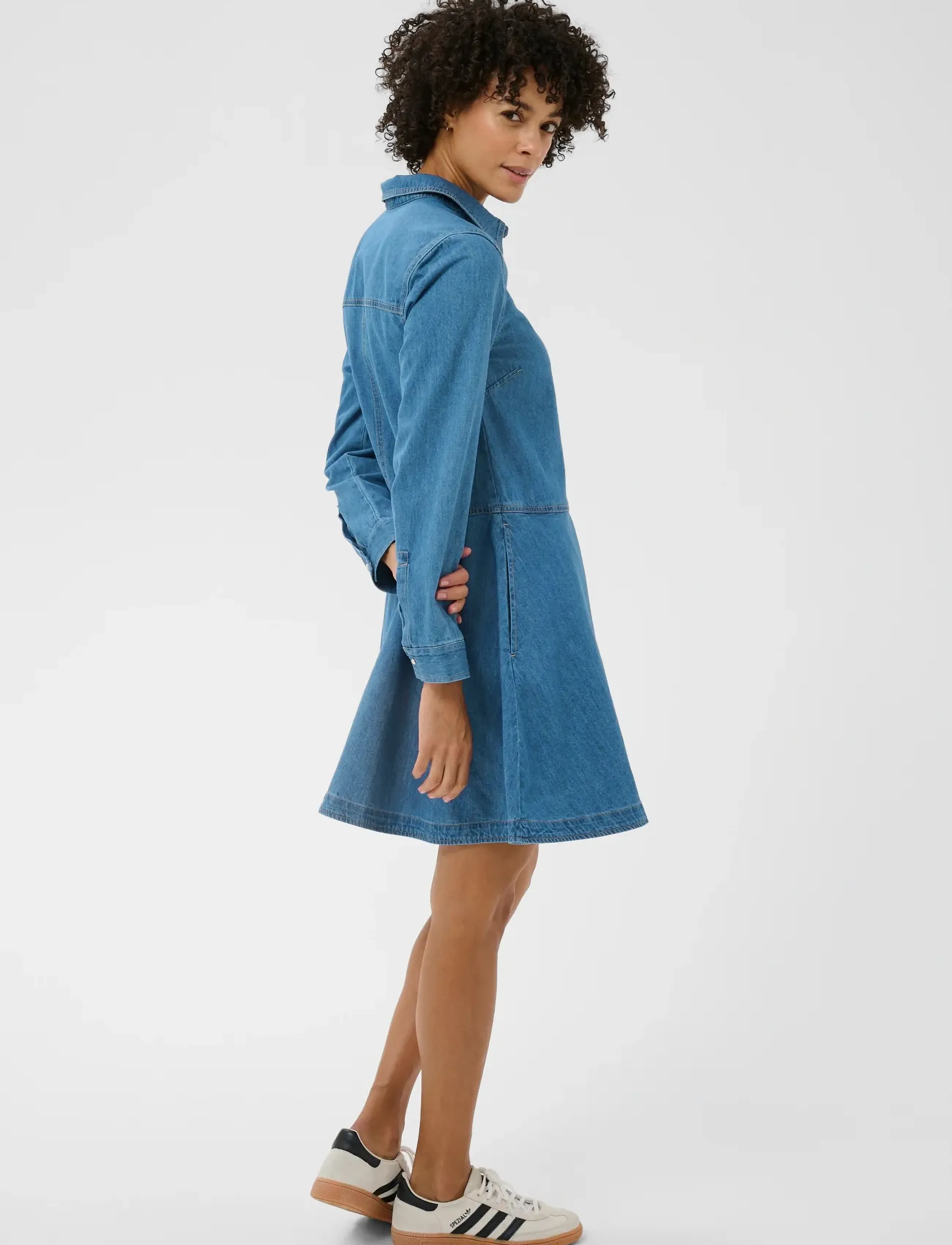 Part Two - AugustinePW DR - denim dresses - medium blue denim - 4