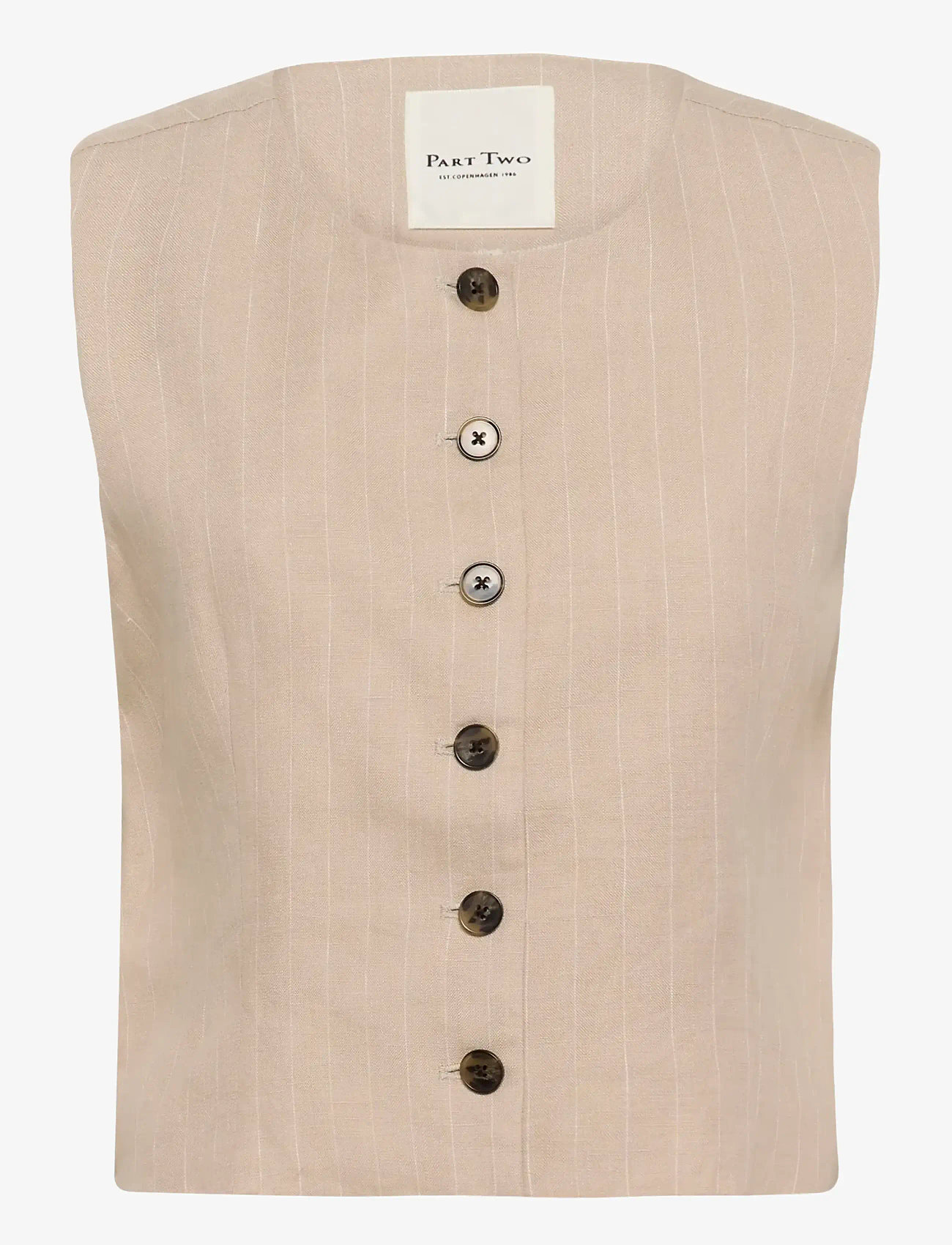 Part Two - AzaniaPW WA - Ärmellose tops - neutral pinstripe - 1