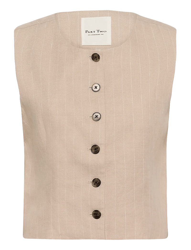 Part Two - AzaniaPW WA - Ärmellose tops - neutral pinstripe - 1