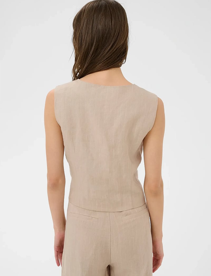 Part Two - AzaniaPW WA - Ärmellose tops - neutral pinstripe - 4