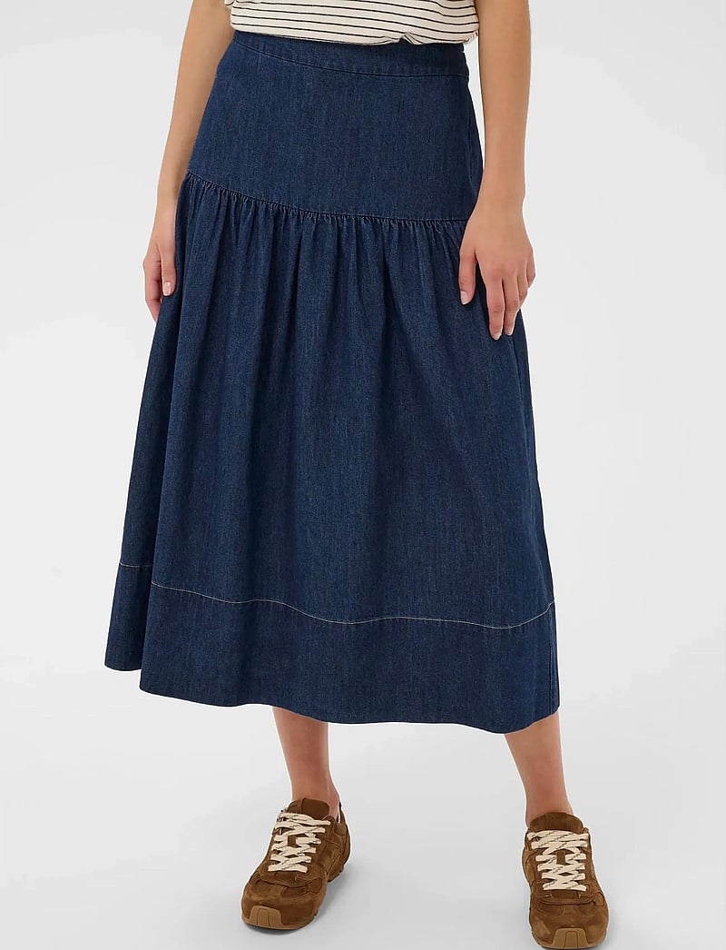 Part Two - NelliaPW SK - jeanskjolar - dark blue denim - 0