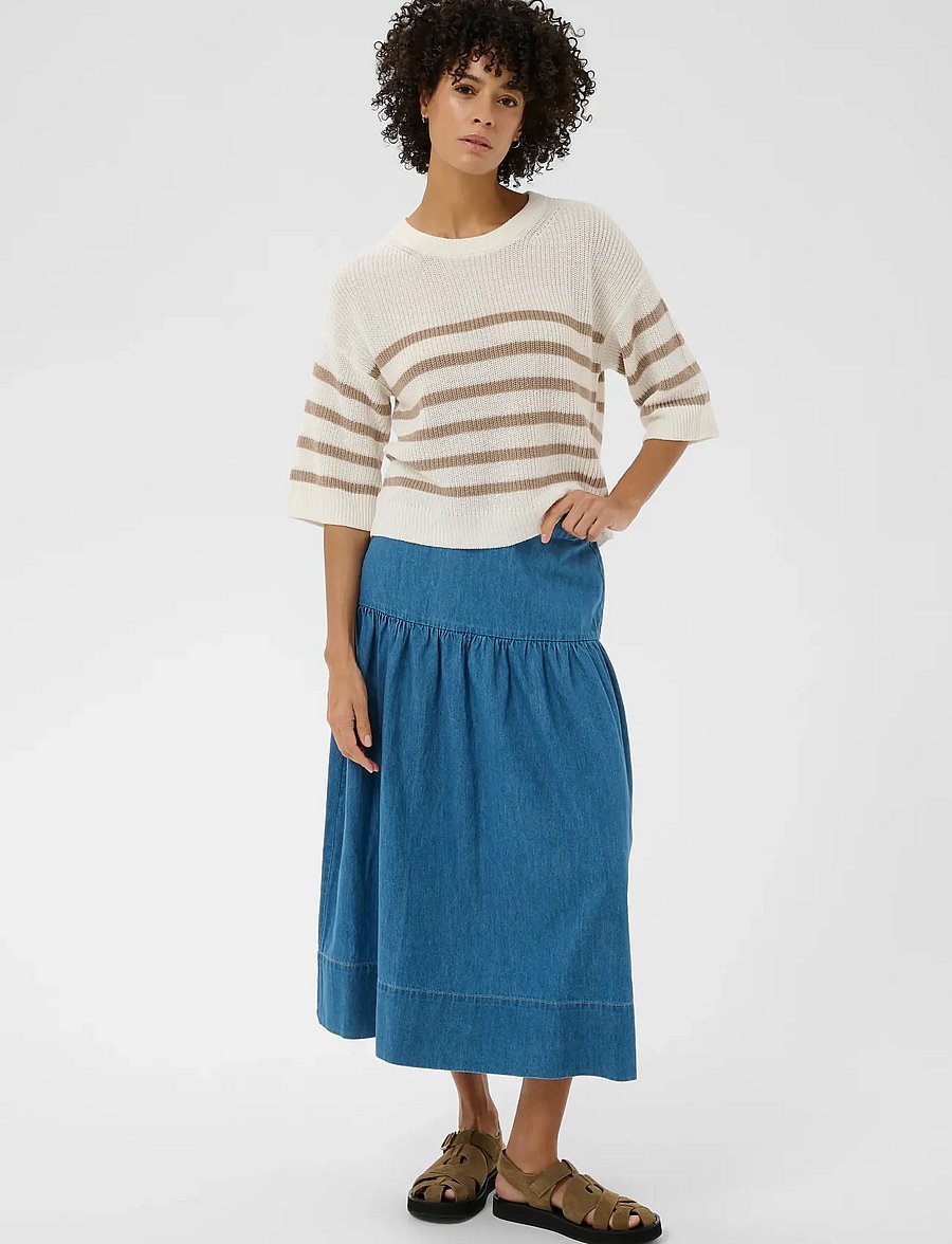 Part Two - NelliaPW SK - denimnederdele - medium blue denim - 0