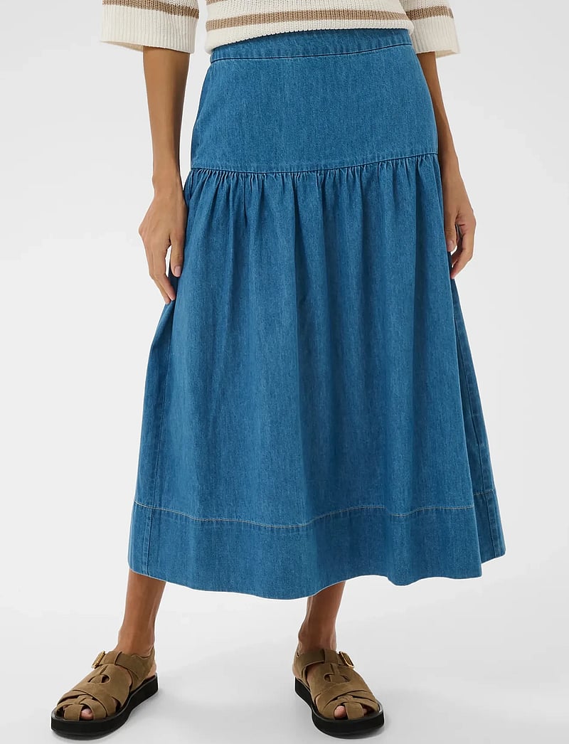 Part Two - NelliaPW SK - jeansröcke - medium blue denim - 3