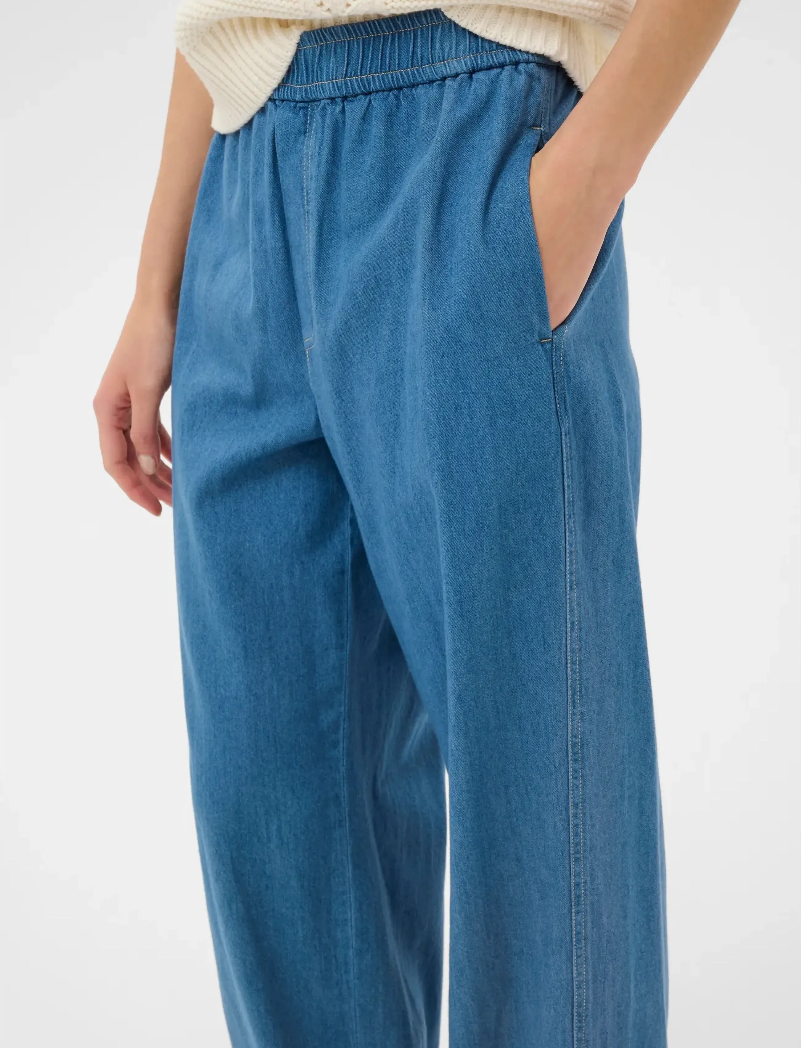 Part Two - AinaPW PA - beinar gallabuxur - medium blue denim - 5