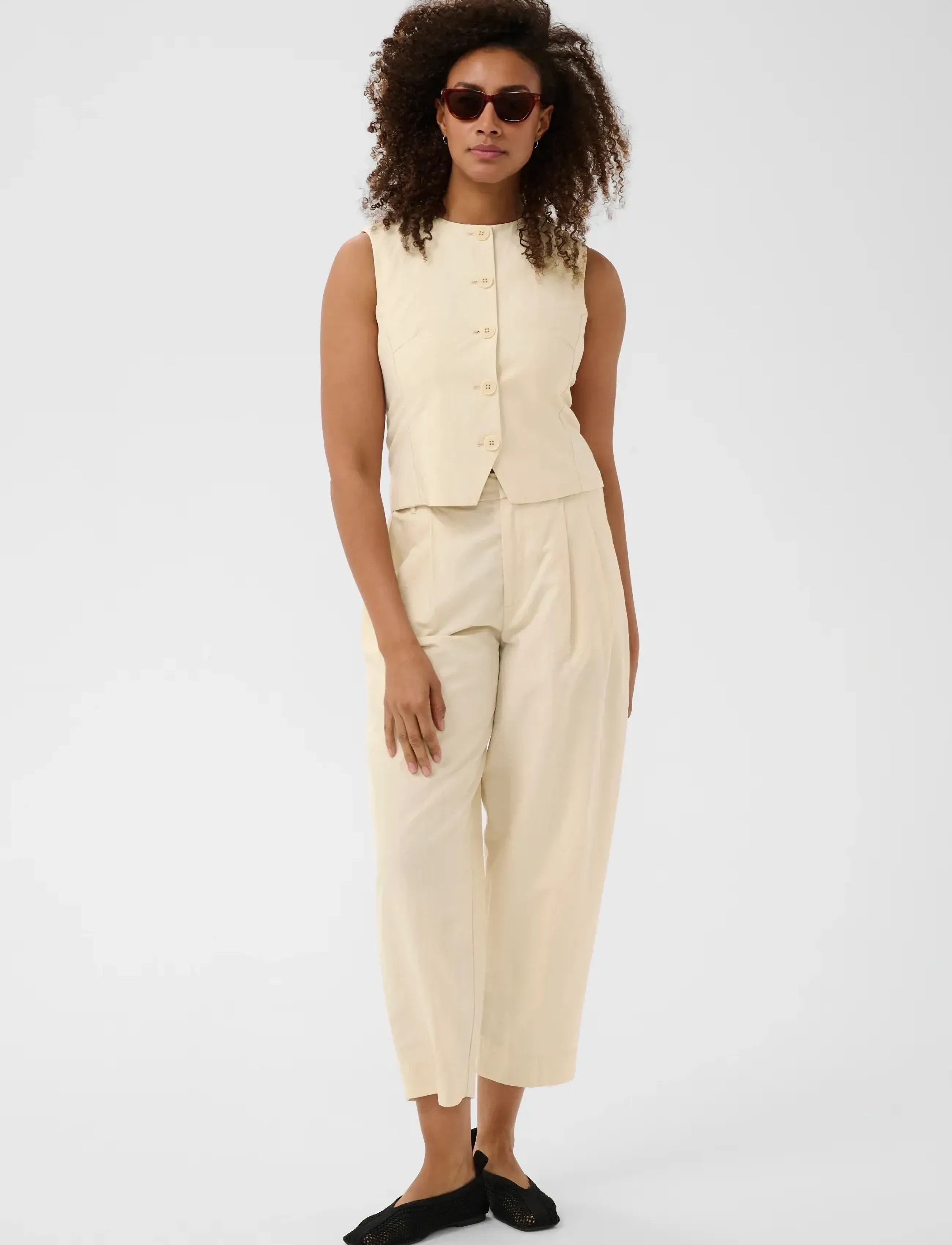 Part Two BeatrizPW Pants - Apģērbi - SANDSHELL / beige