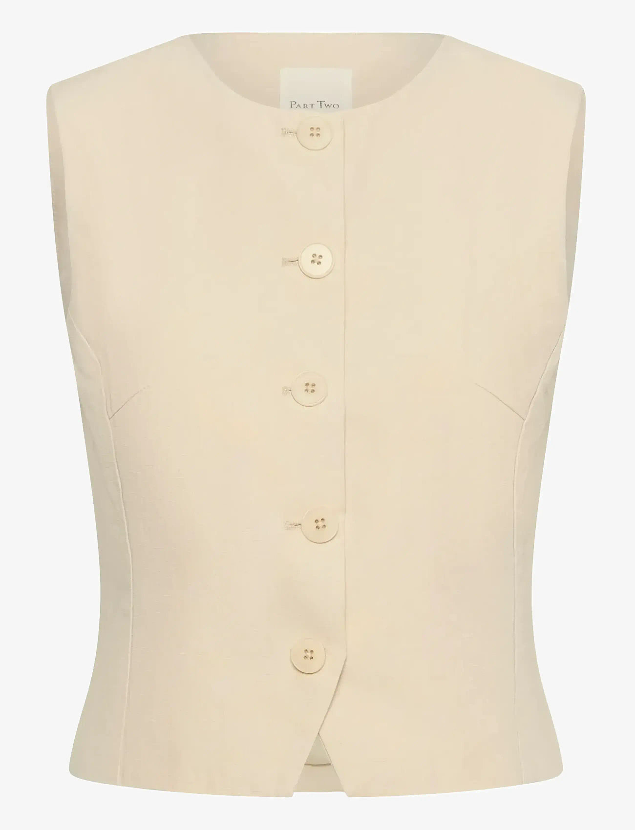 Part Two - BenittaPW Waistcoat - forårsjakker - sandshell - 1
