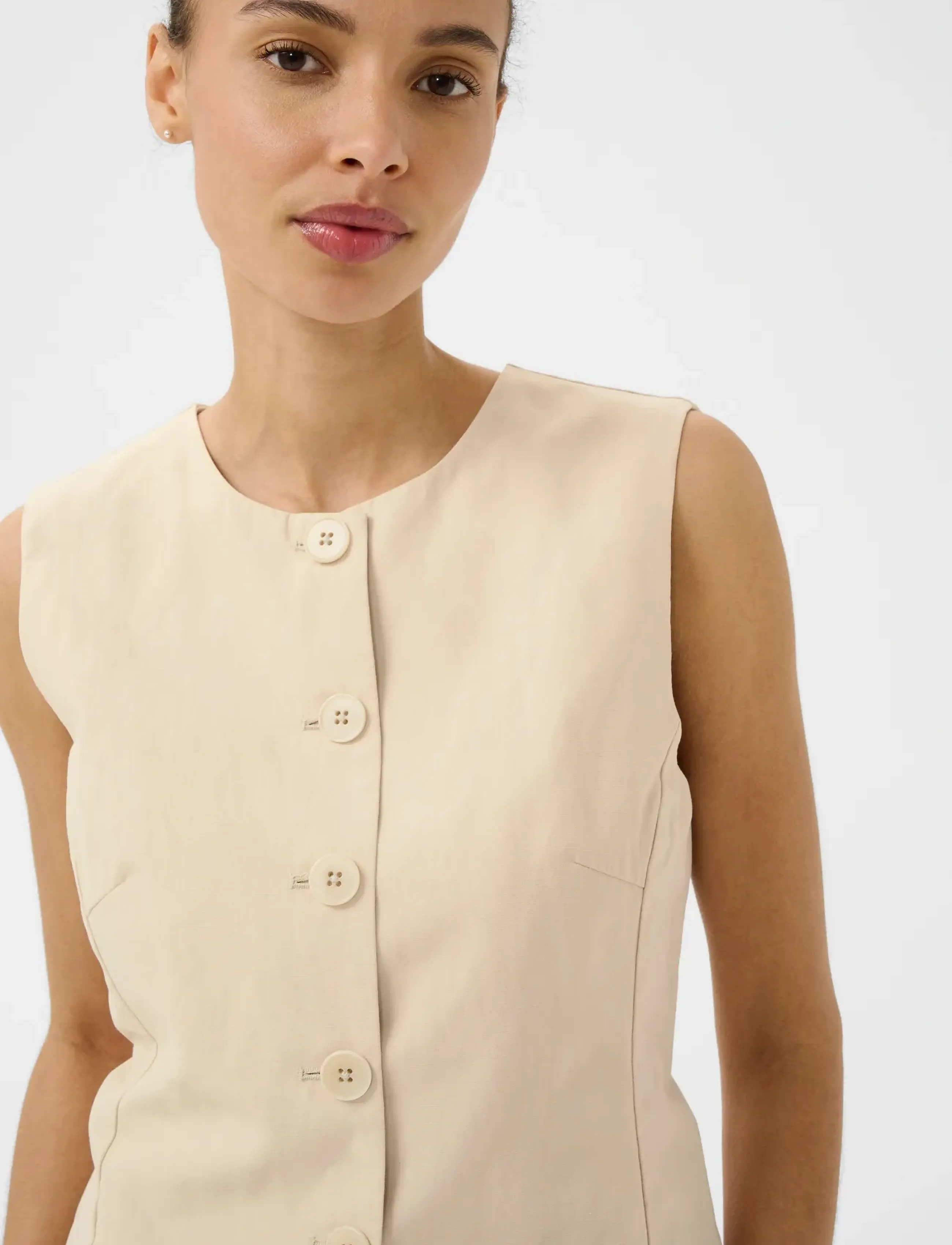 Part Two - BenittaPW Waistcoat - kevadjoped - sandshell - 5