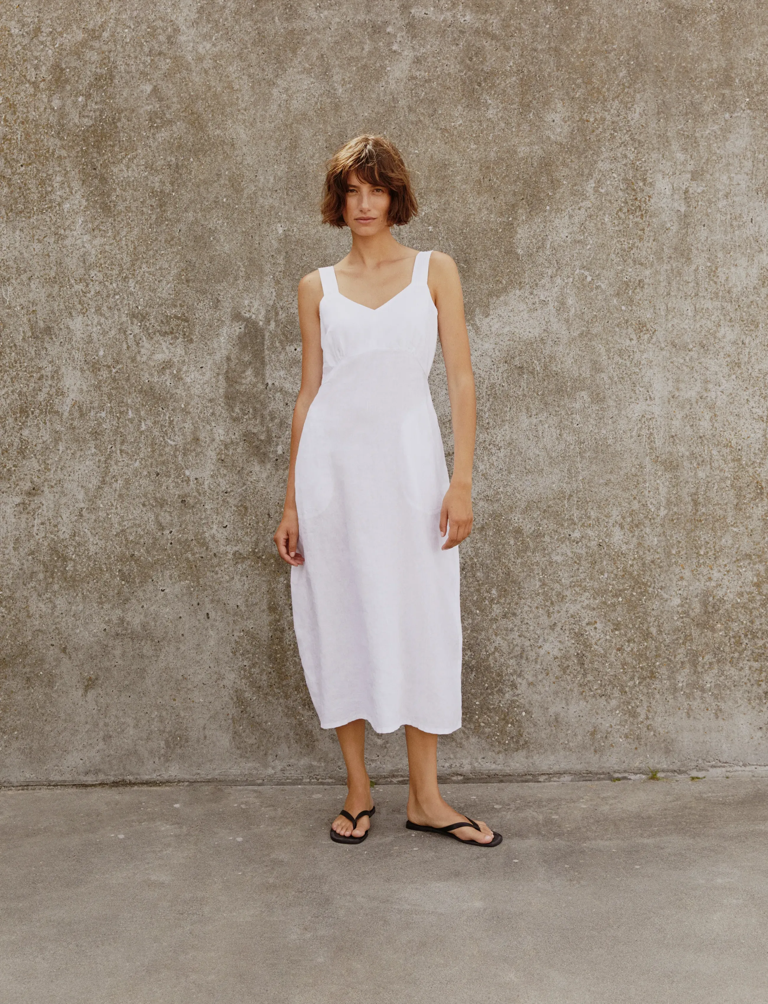 Part Two Botillepw Dress, Kvinder, Paillet Midi Kjole, Hvid, Str: 38